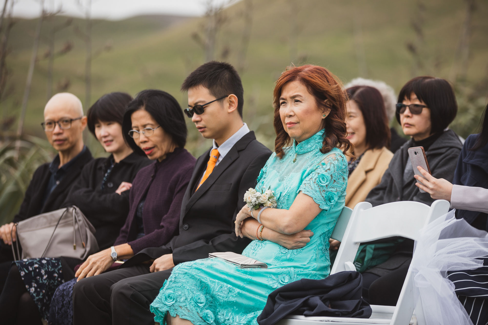 mother of the bride at the ceremony