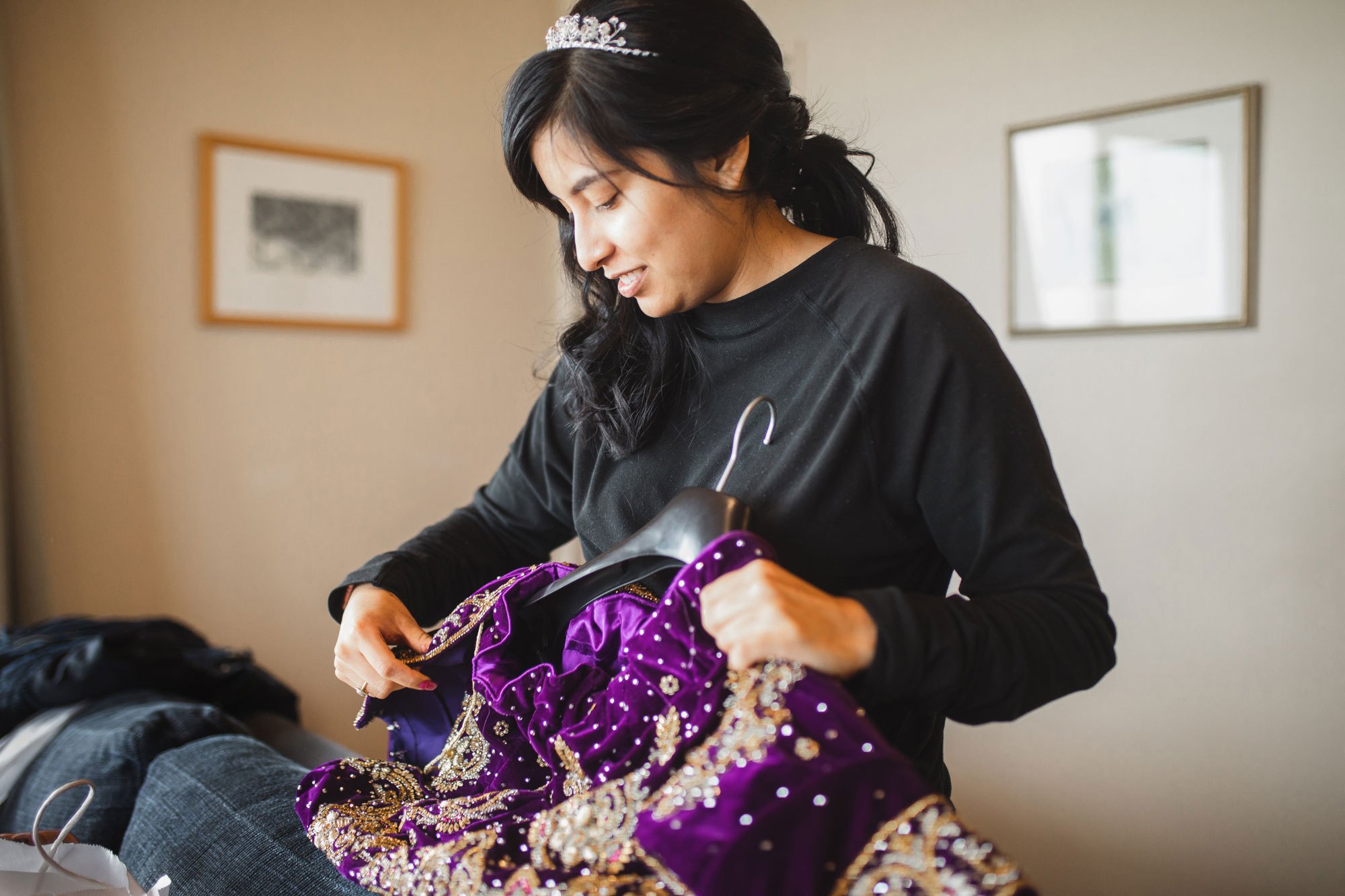 bride and traditional dress