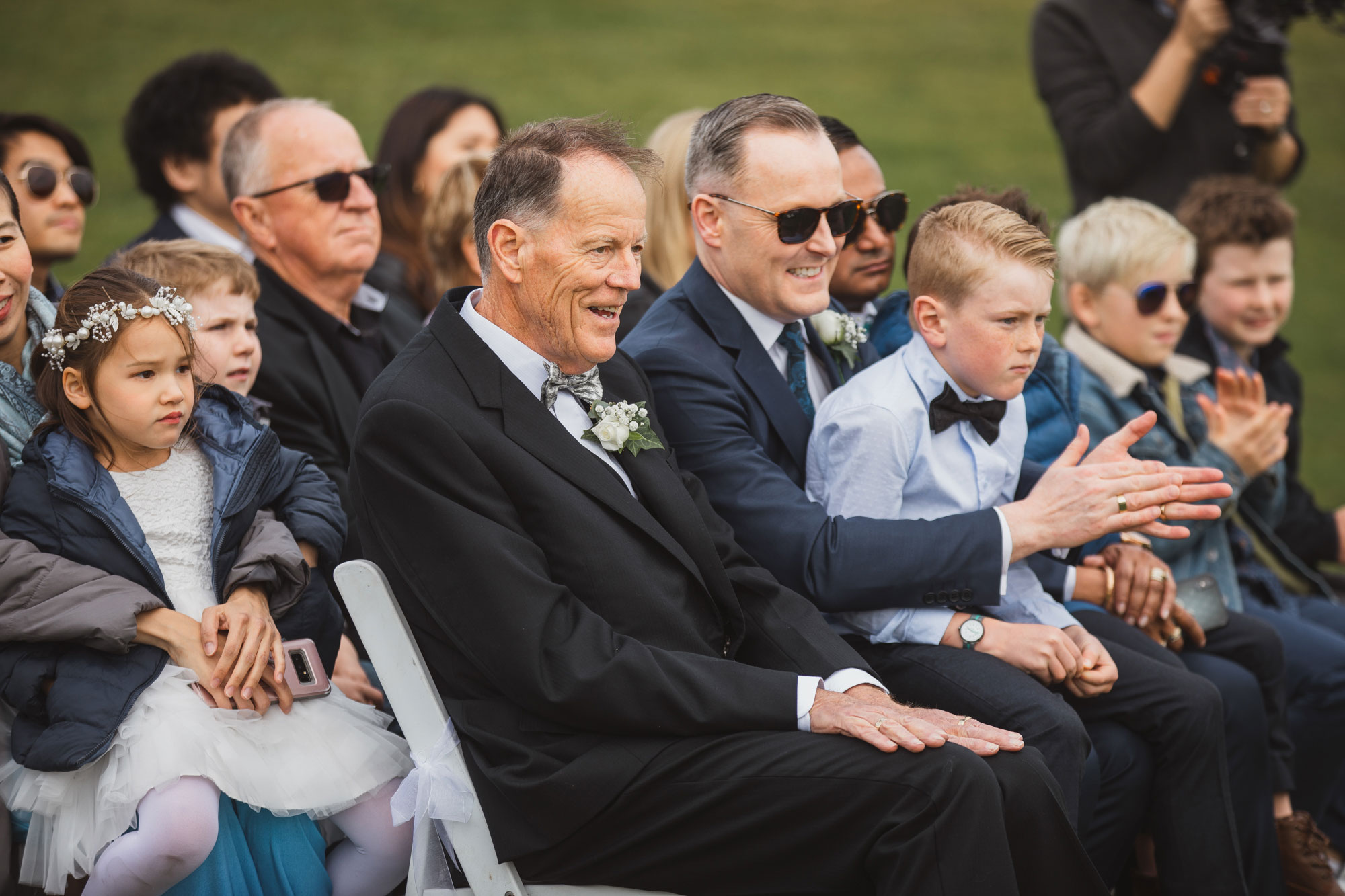 father of the groom at the ceremony