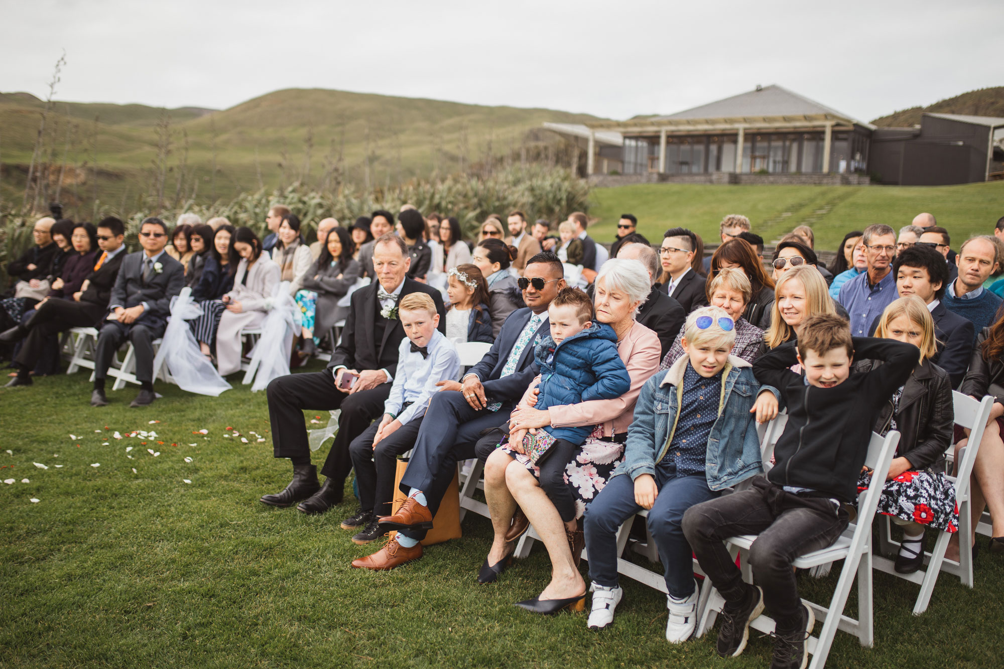 wedding guests at castaways resort