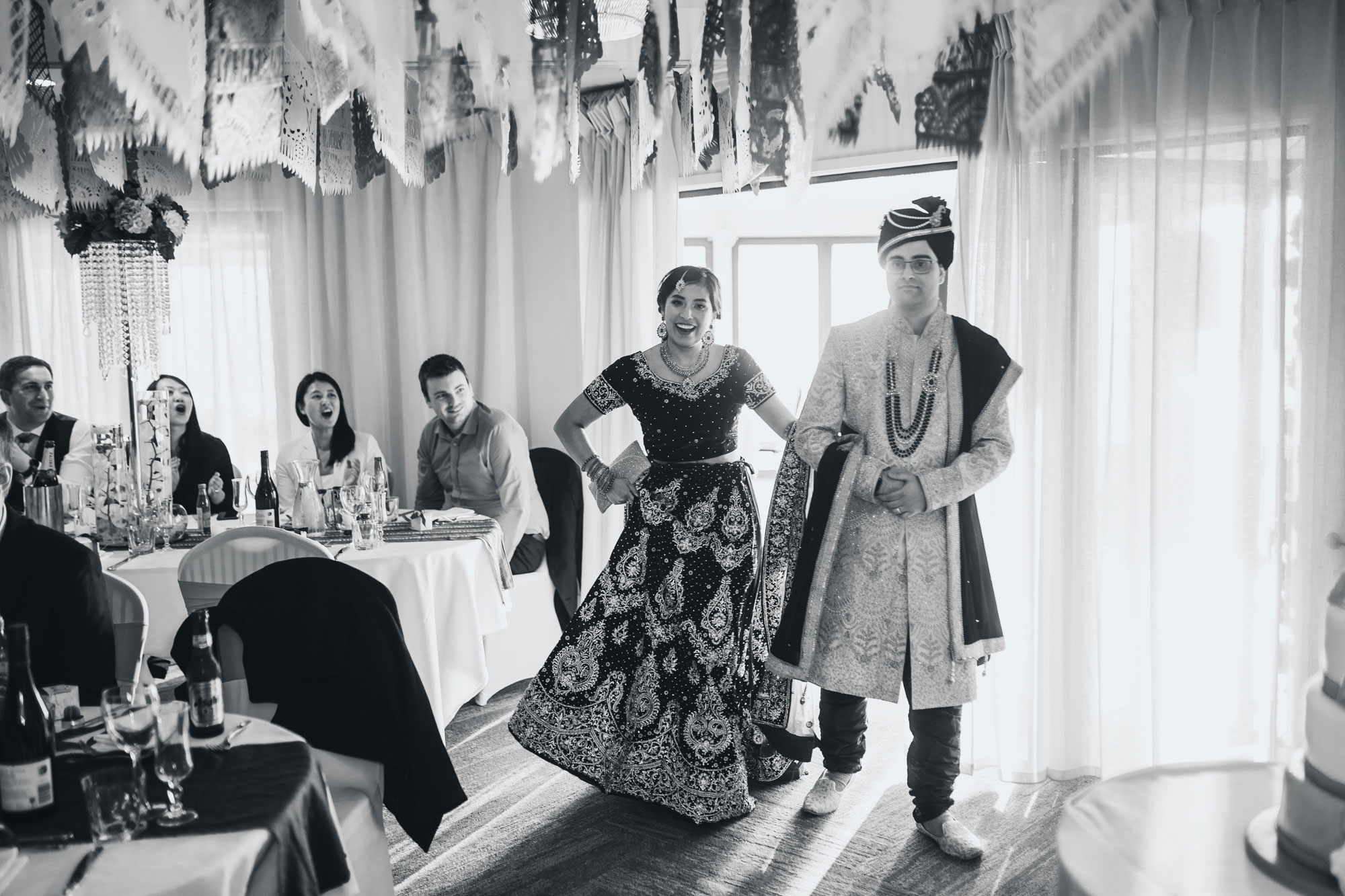 bride and groom announced at reception