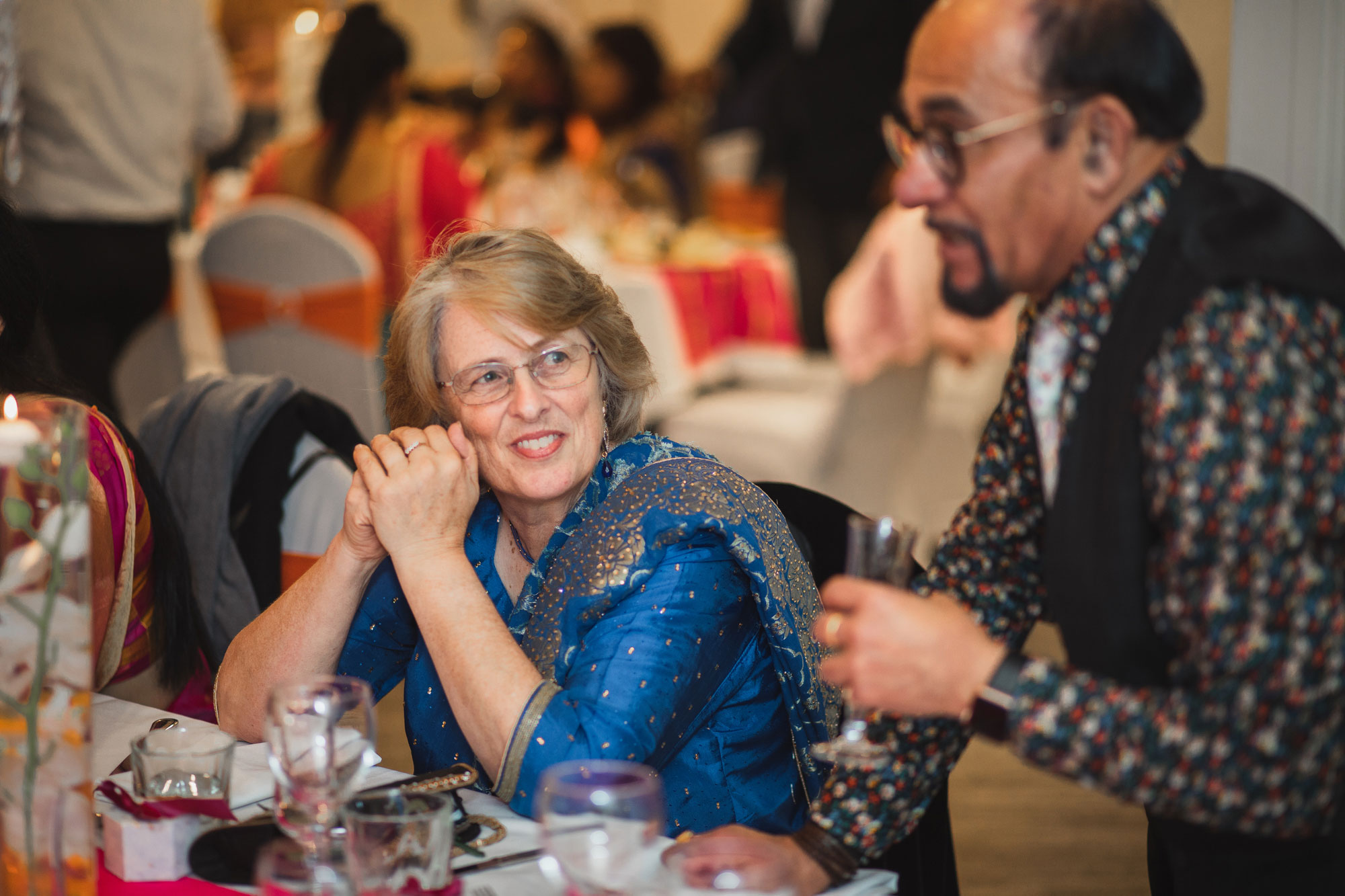 guests mingling at the reception