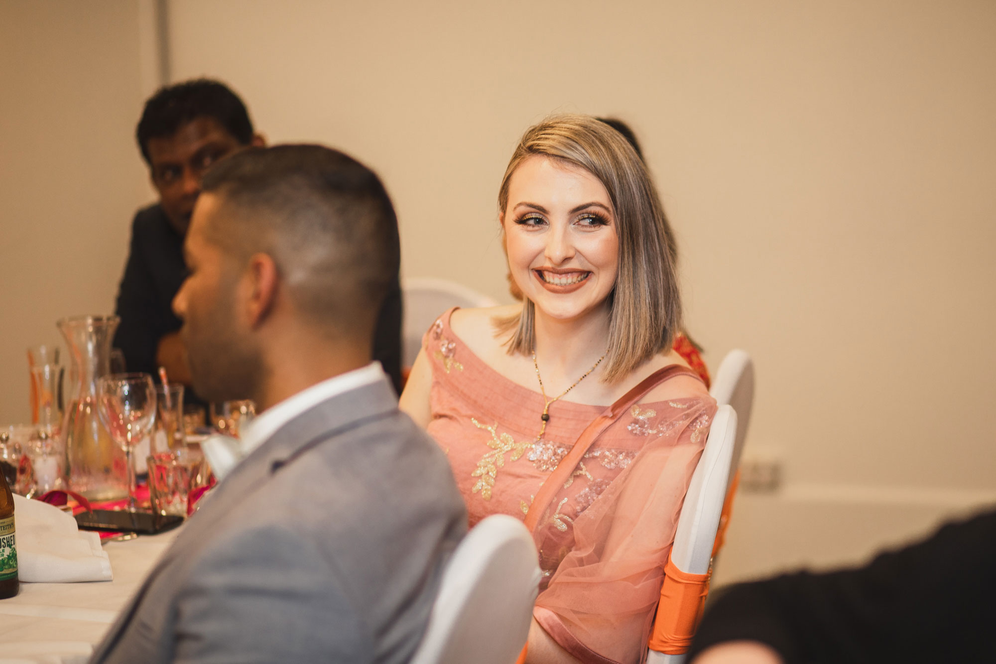 guests listening to wedding speech