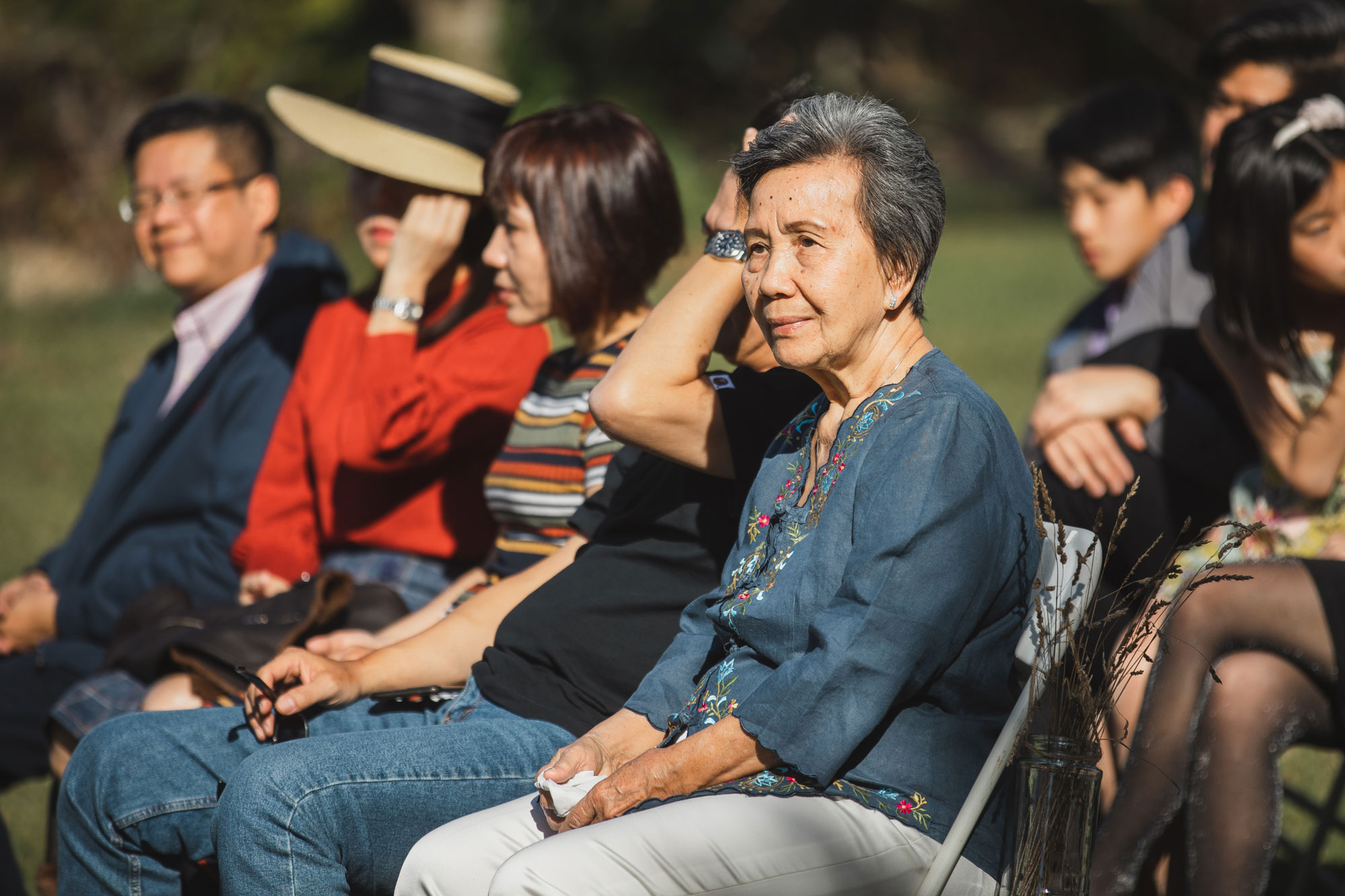 grandmother at the ceremony