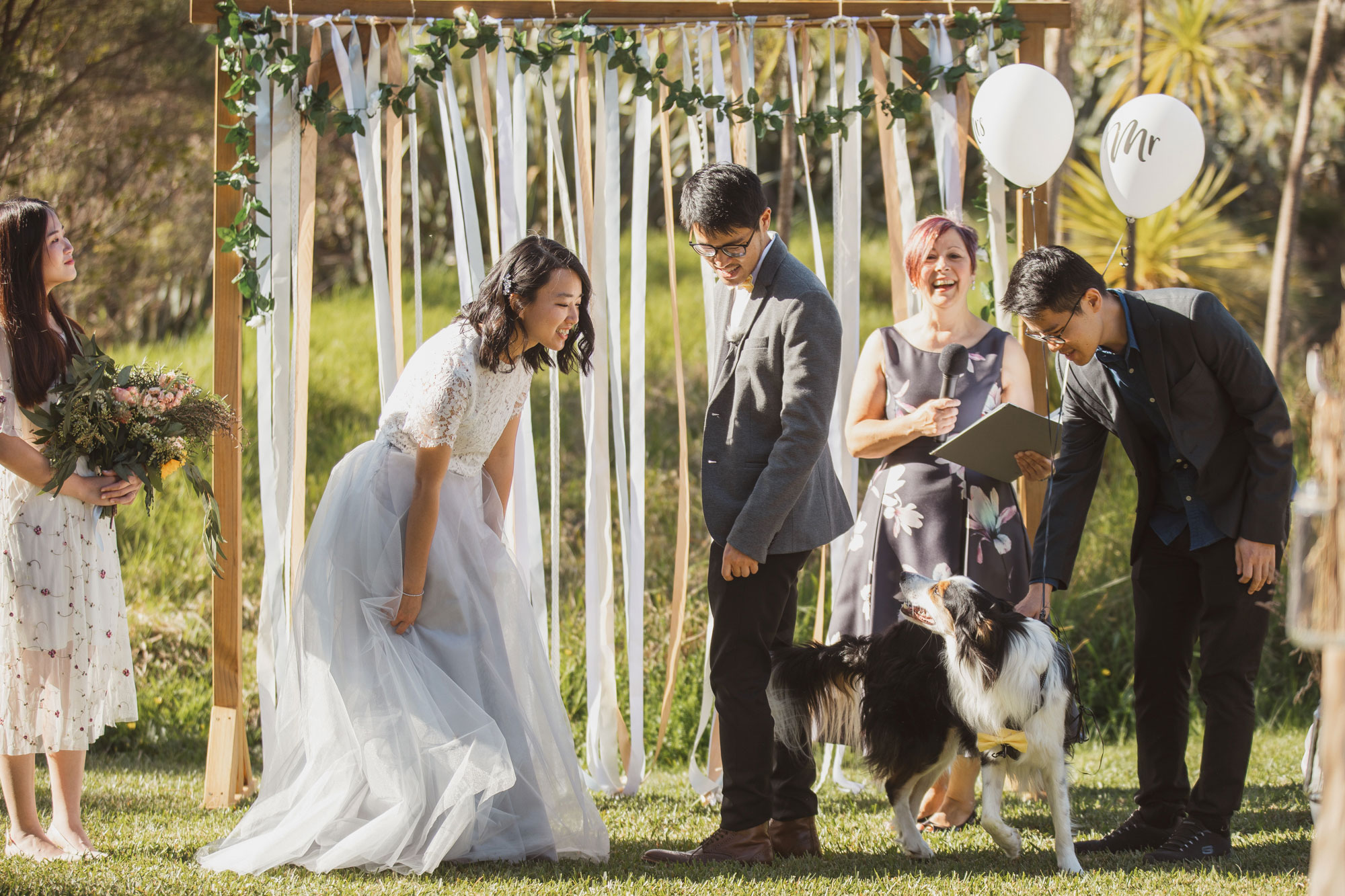 couple and their dog