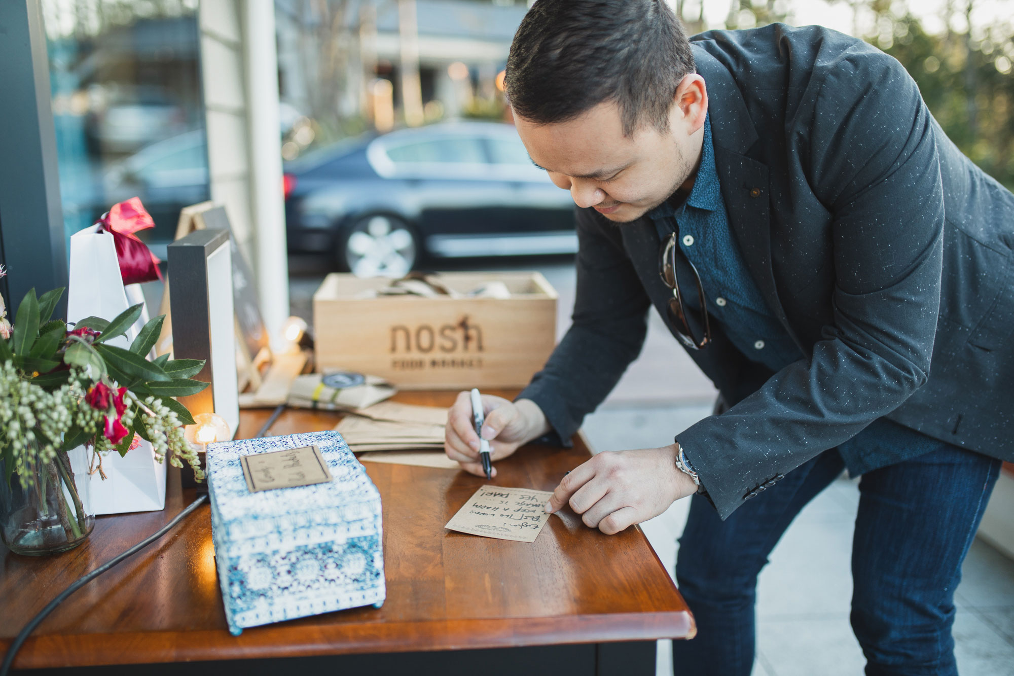 wedding guest writing well wishes