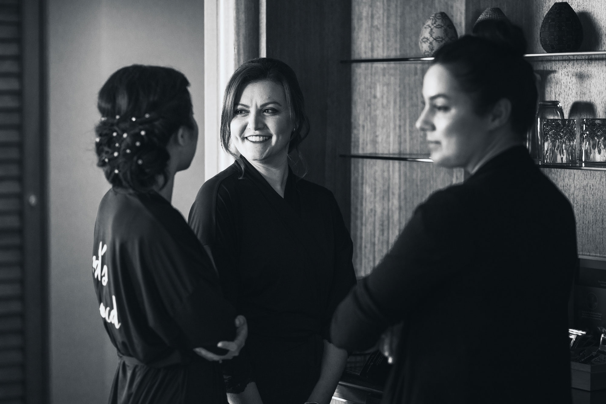 bridesmaids chatting