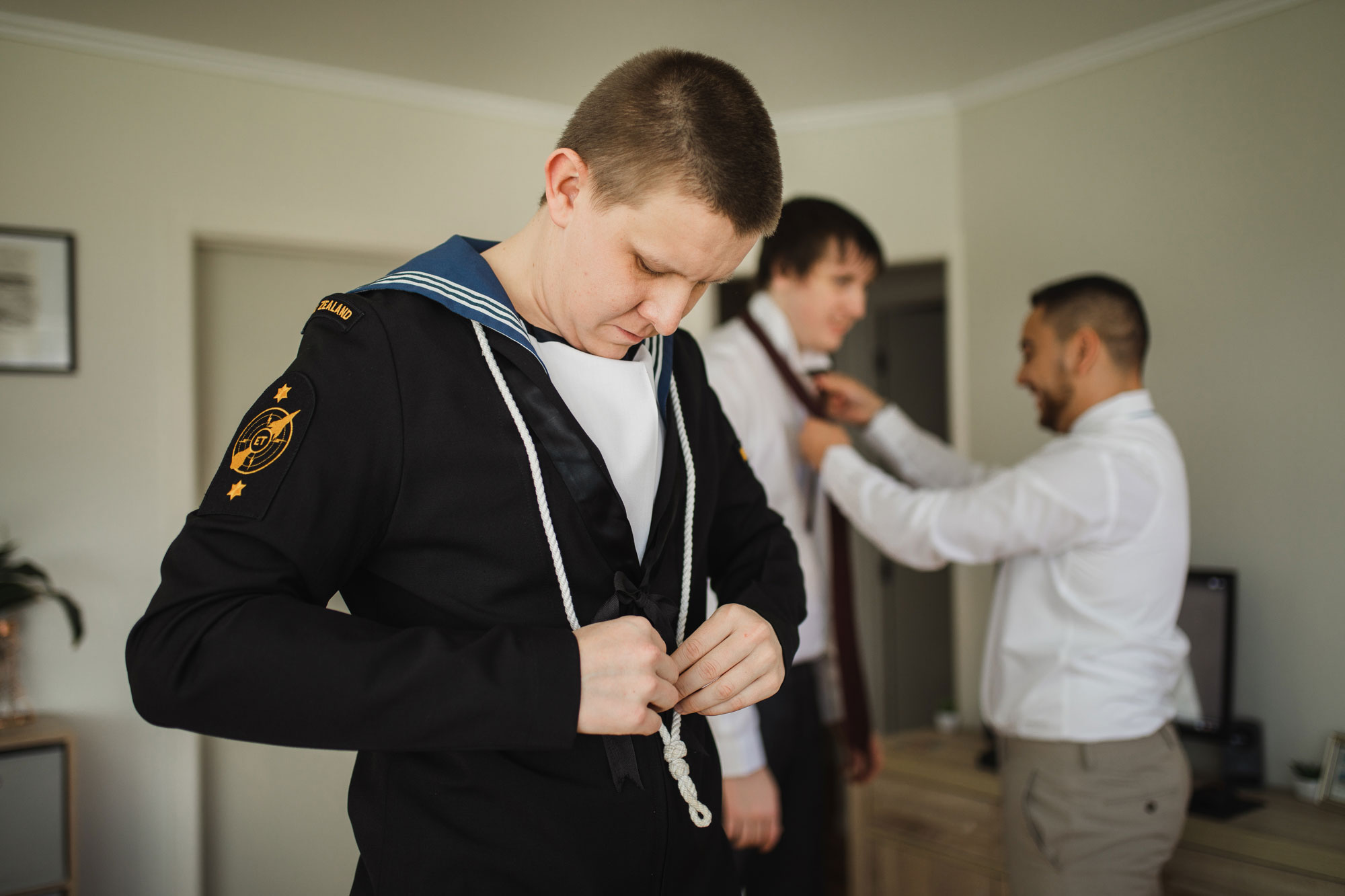 groom and the boys prep