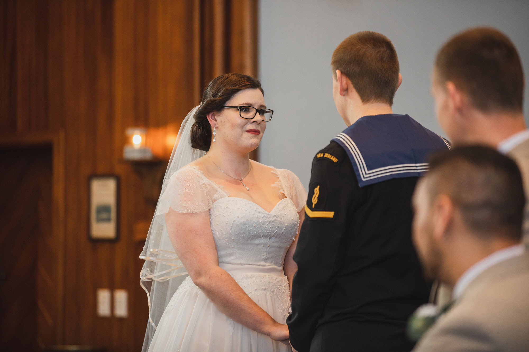 bride at the ceremony