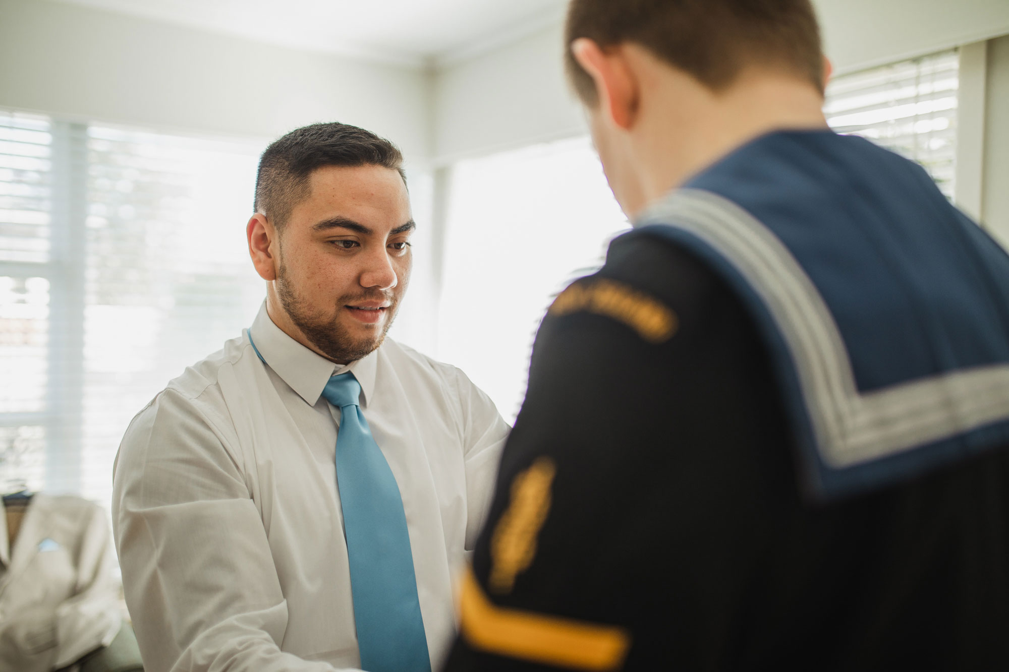 best man getting ready