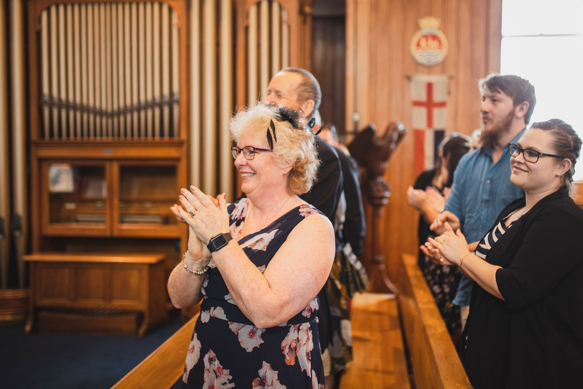 groom family cheering