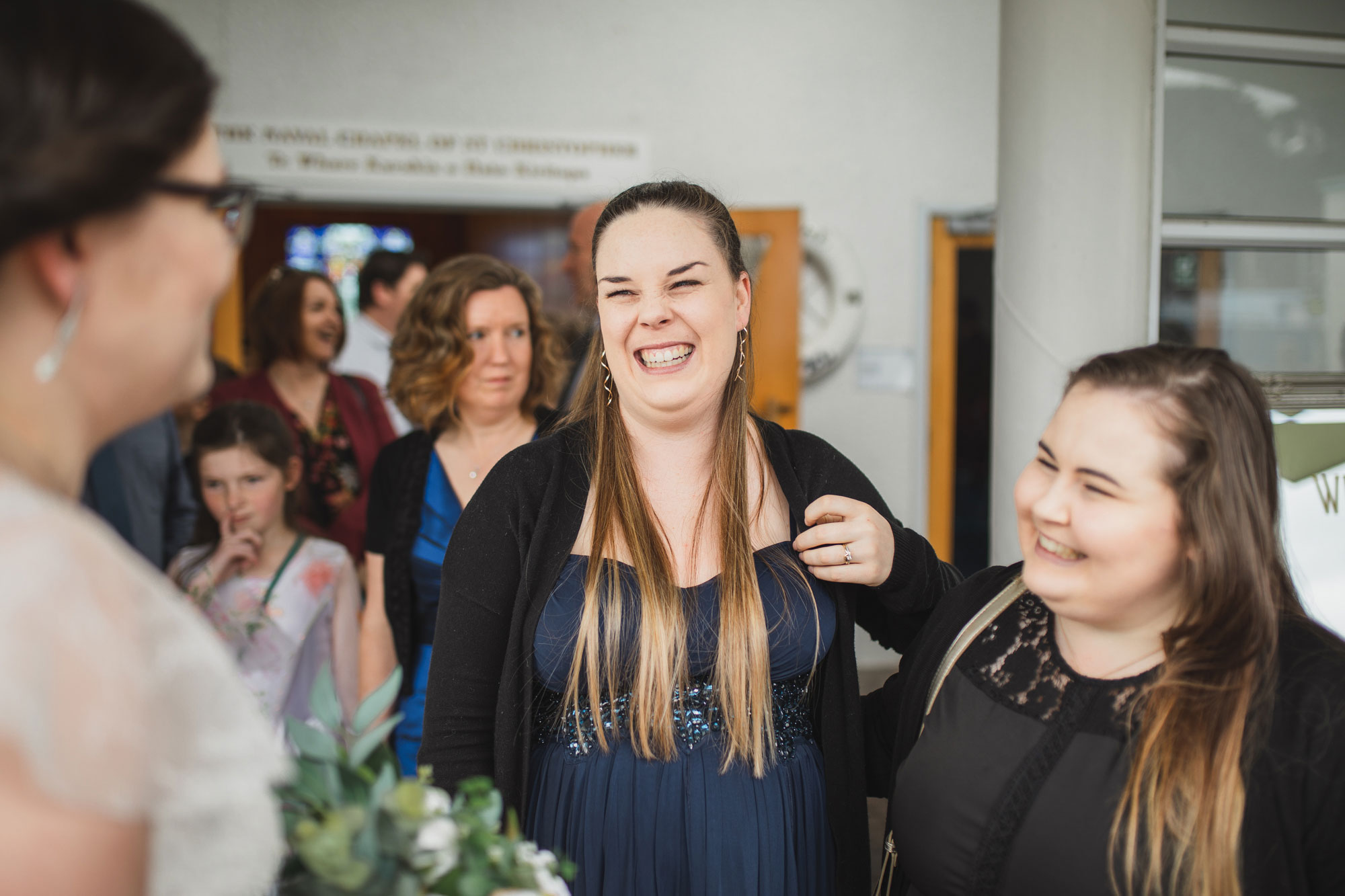 wedding guests at the ceremony