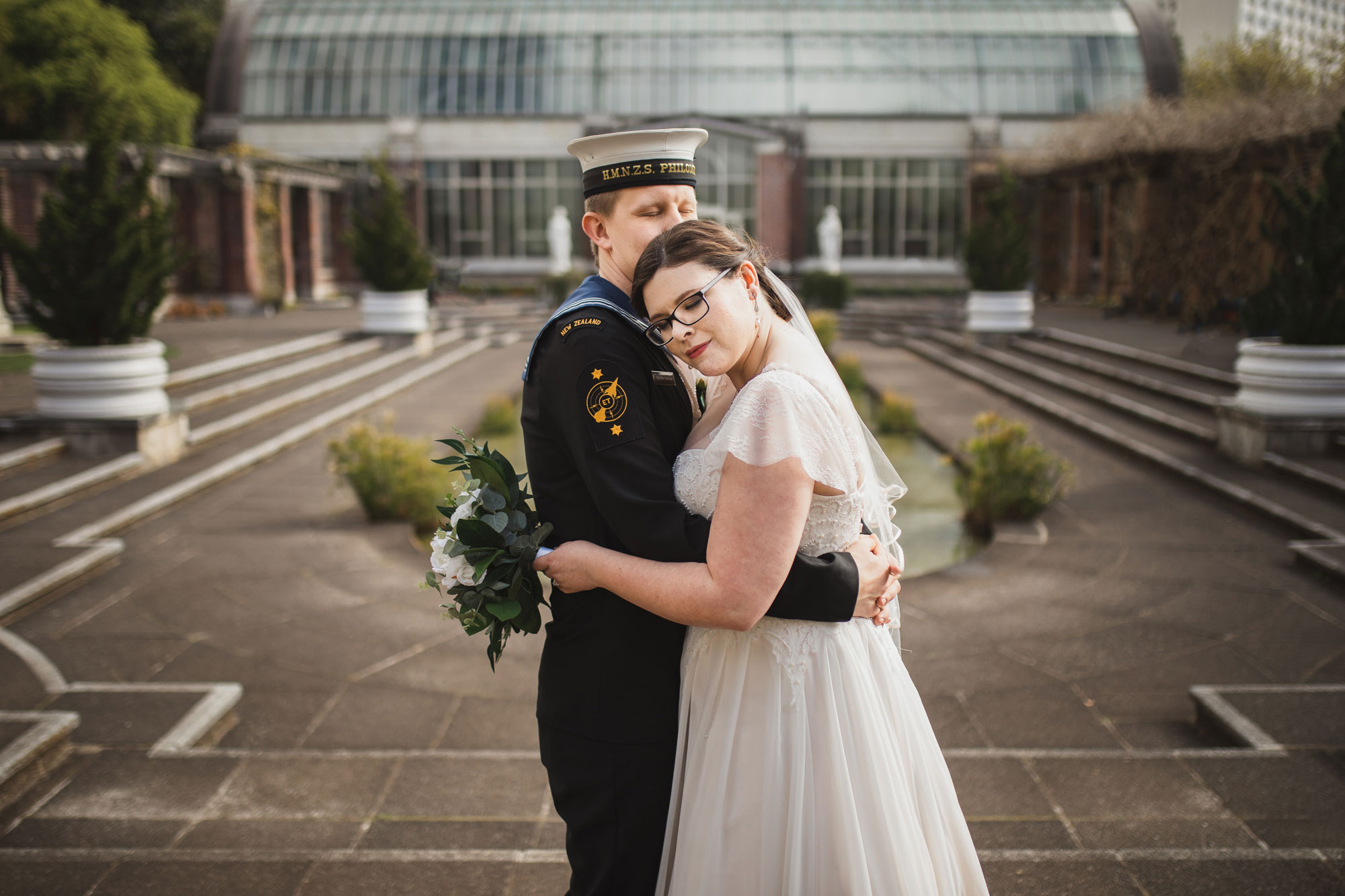 auckland domain wedding photo