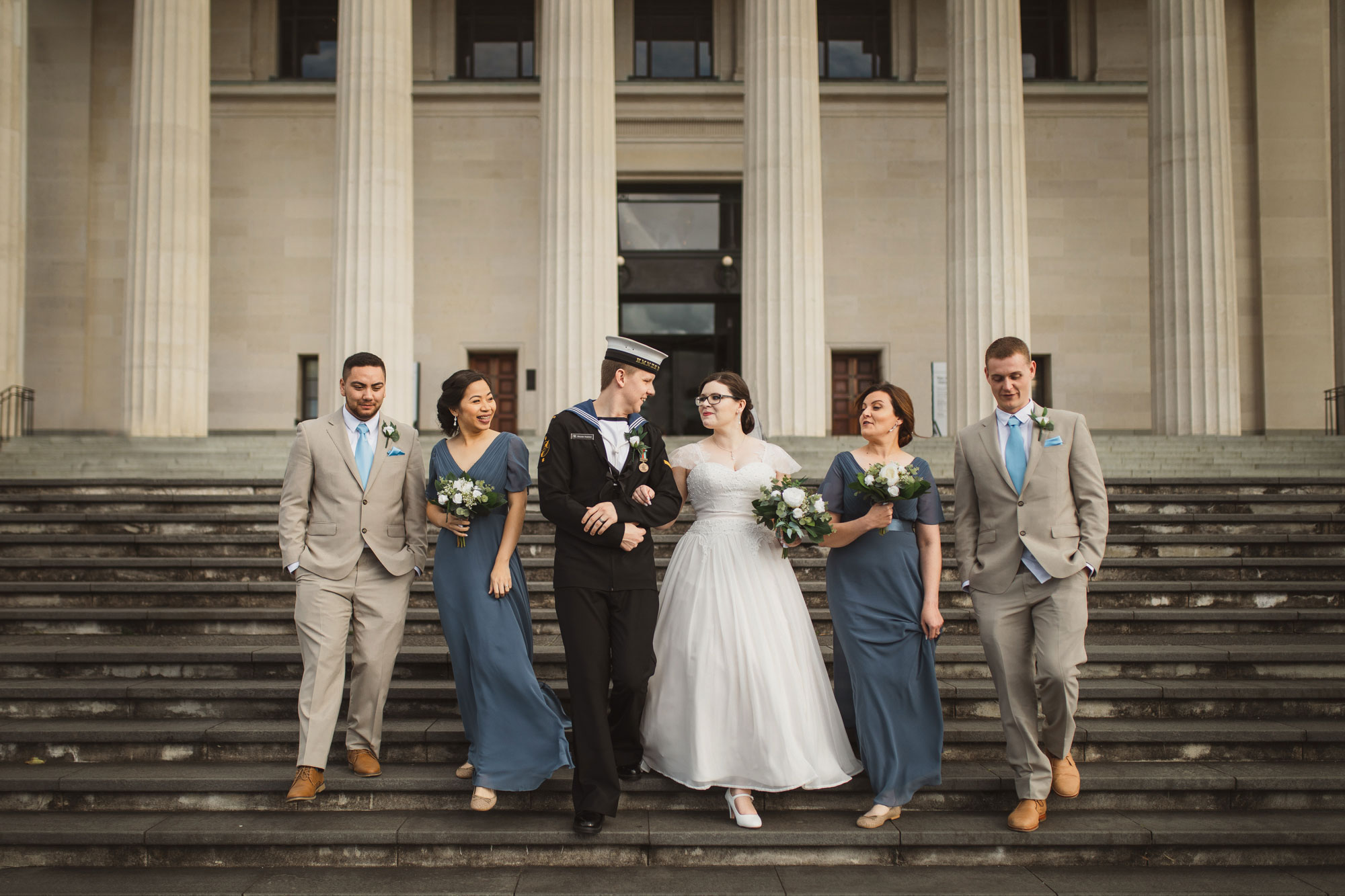 bridal party auckland domain museum