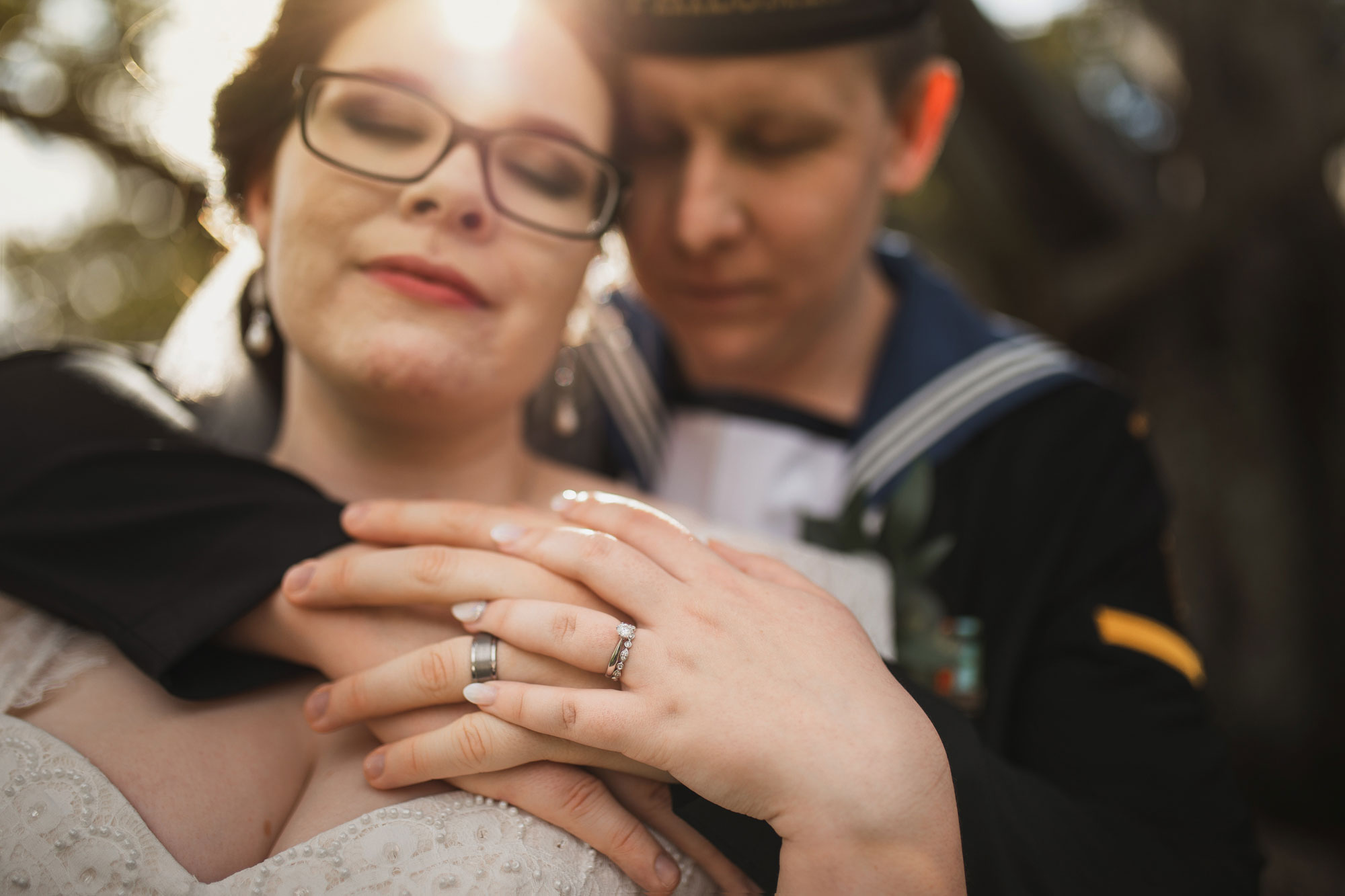 wedding ring sunset