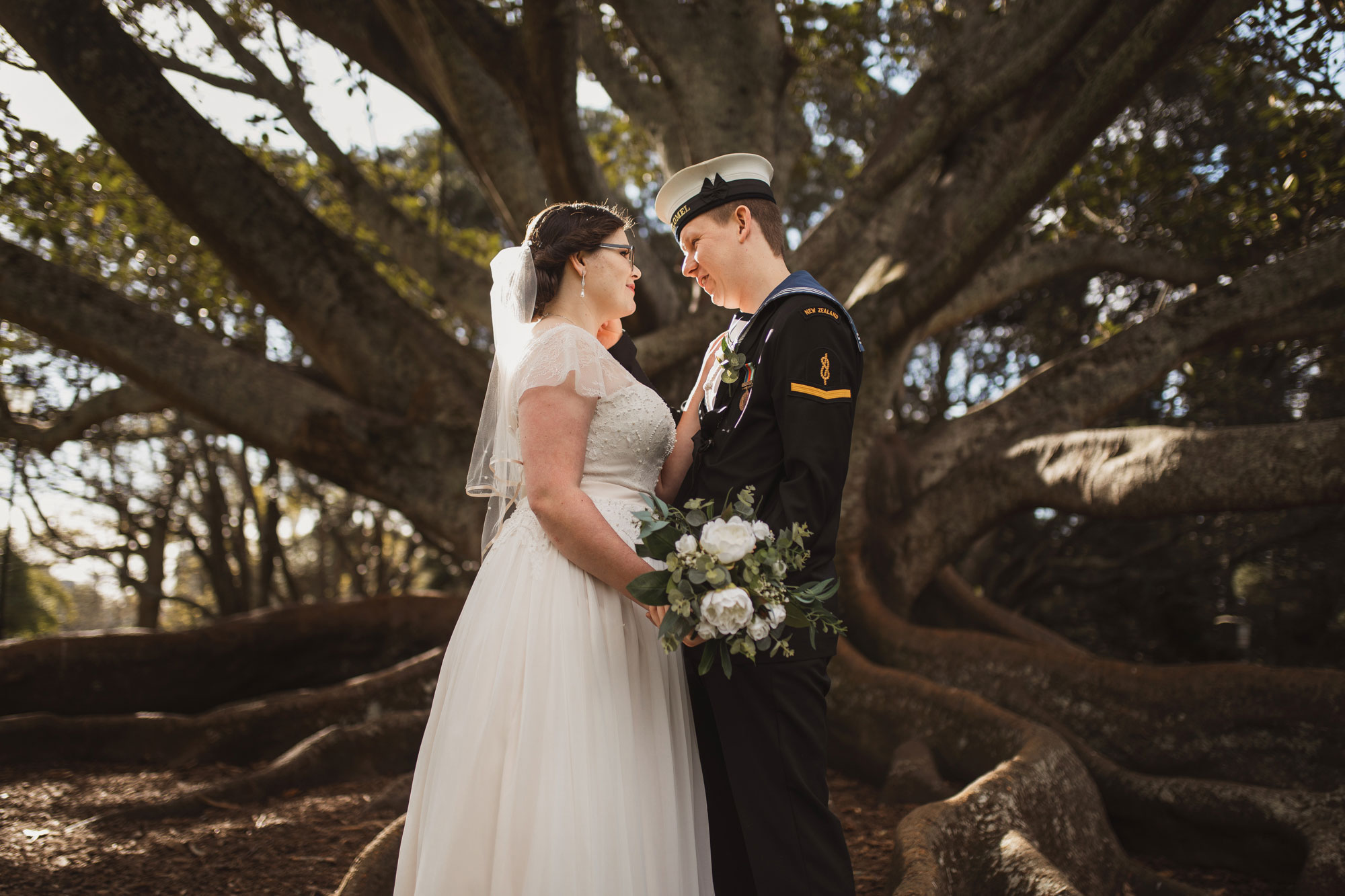 couple shoot at the auckland domain