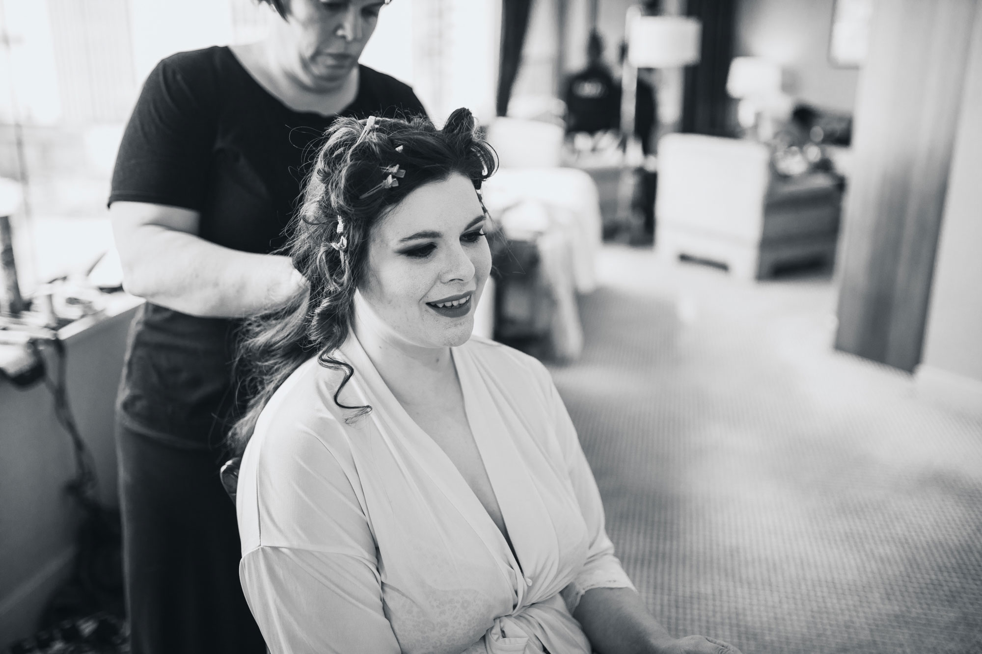 bride getting ready