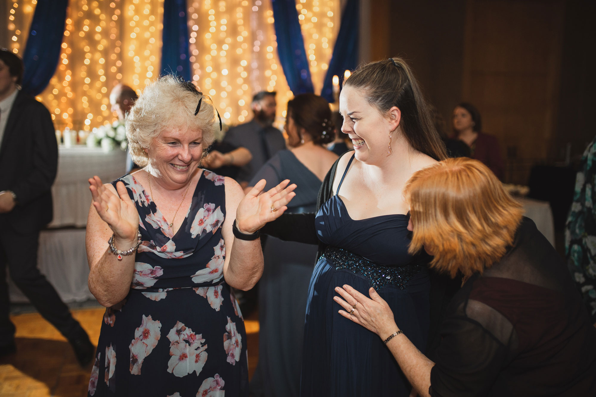 guests mingling at the reception