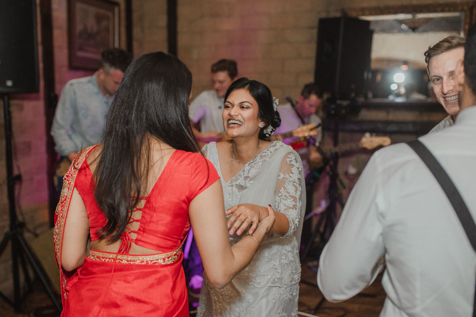 bride having fun