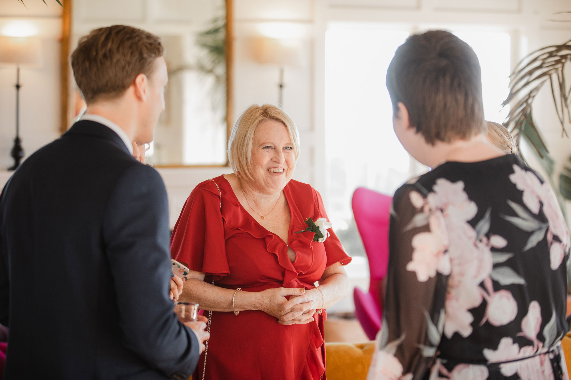 mother of the groom chatting