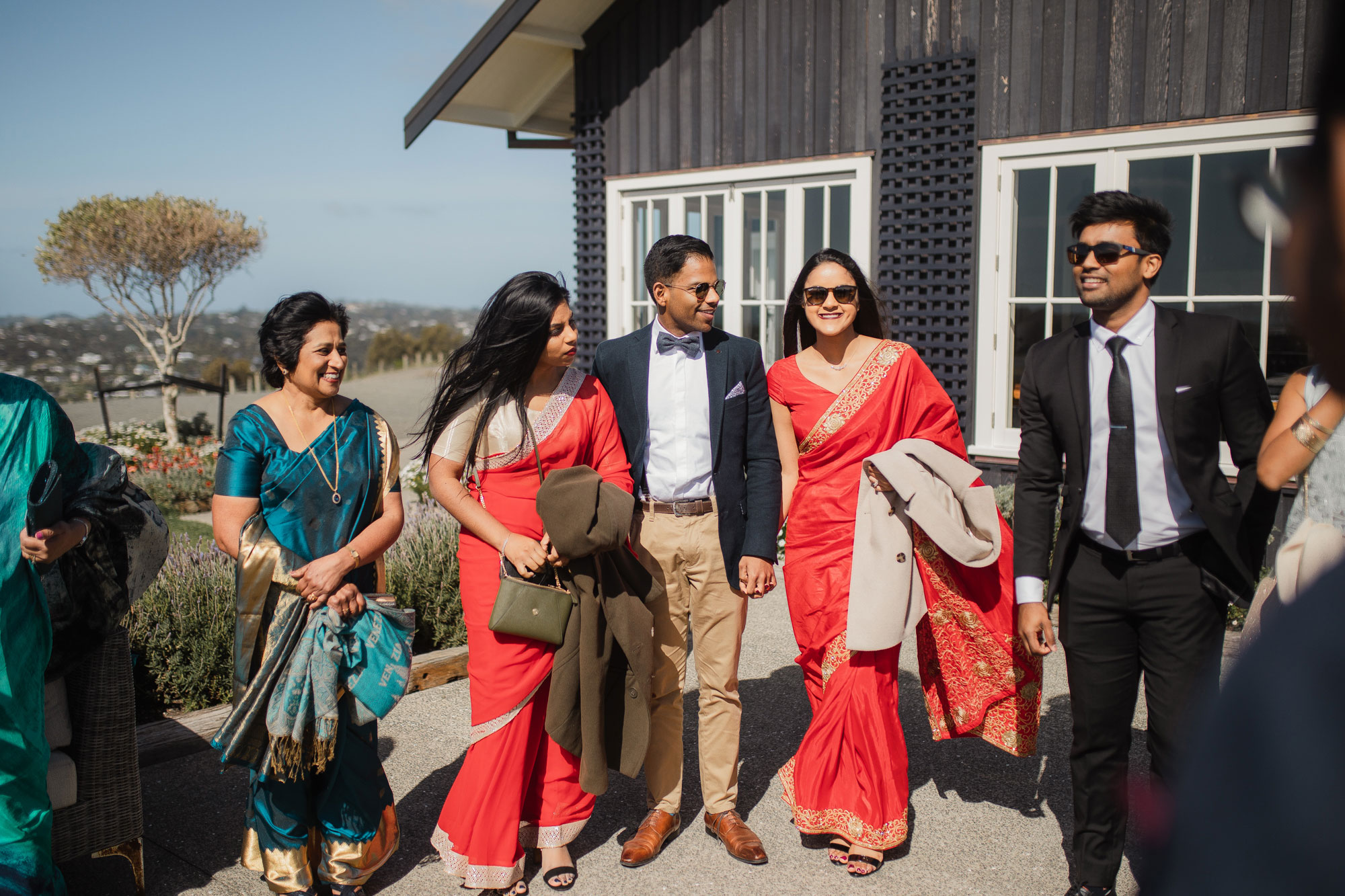 wedding guests at mudbrick lodge