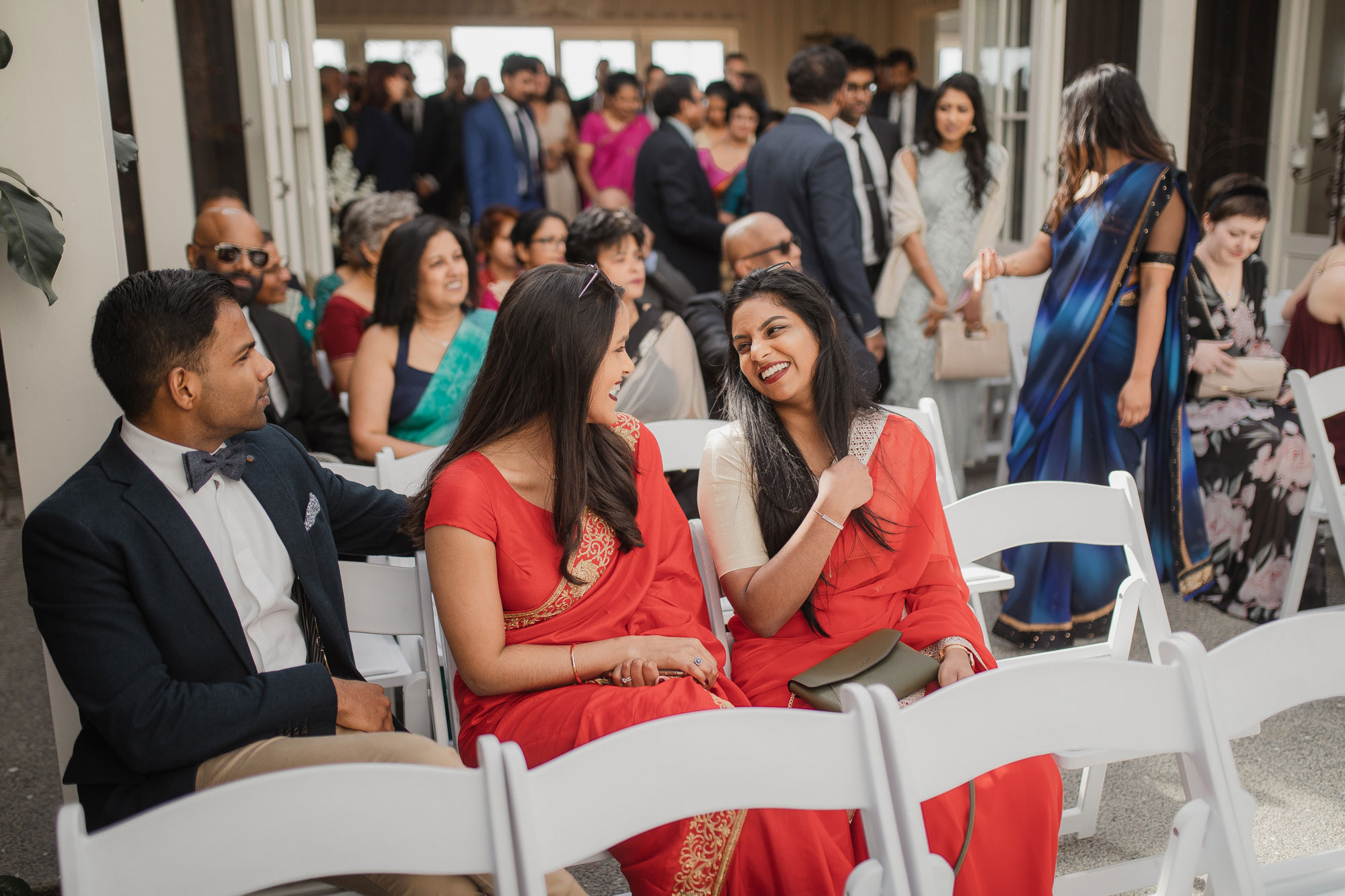 guests talking at the wedding