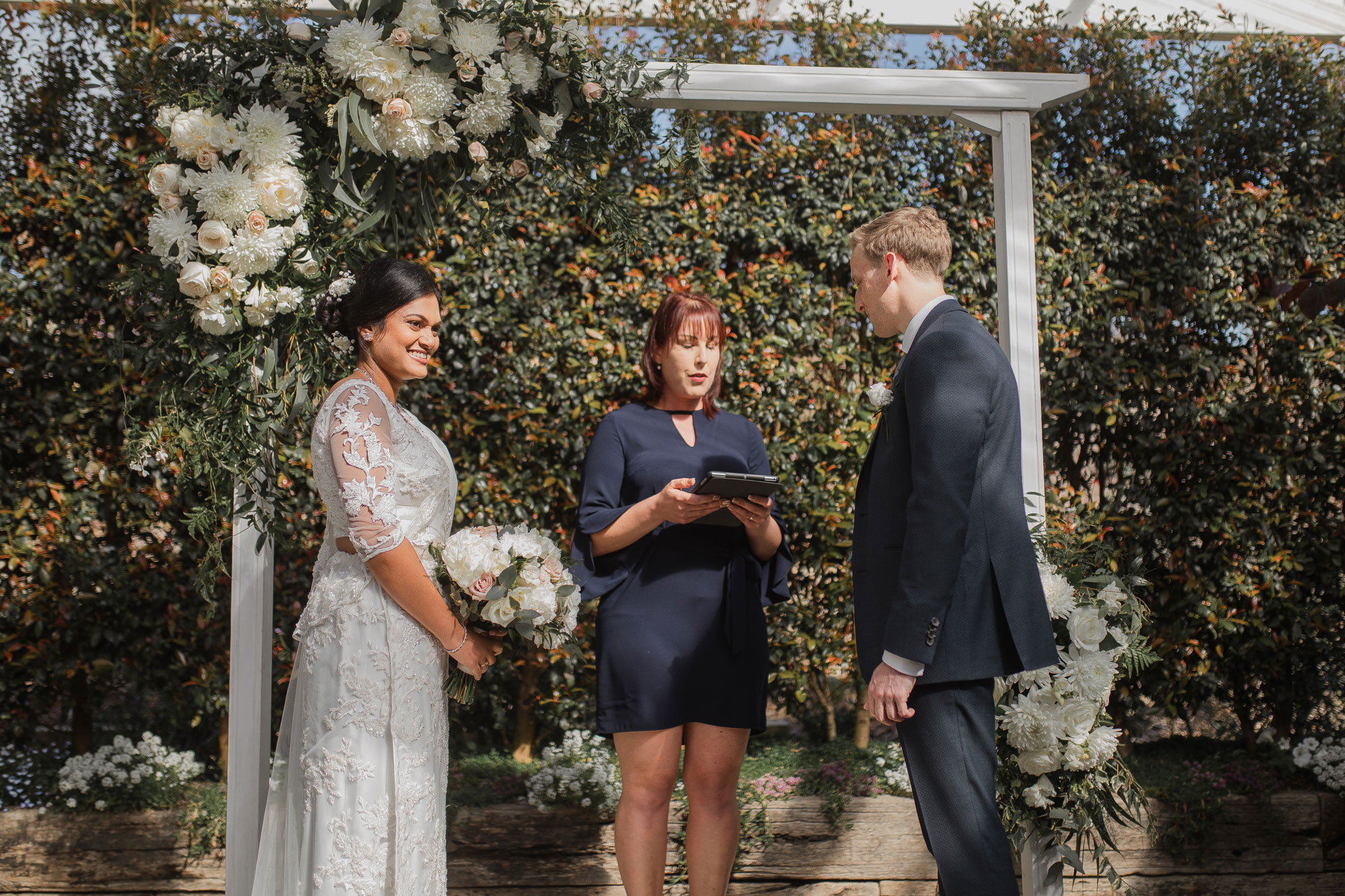 mudbrick lodge wedding ceremony