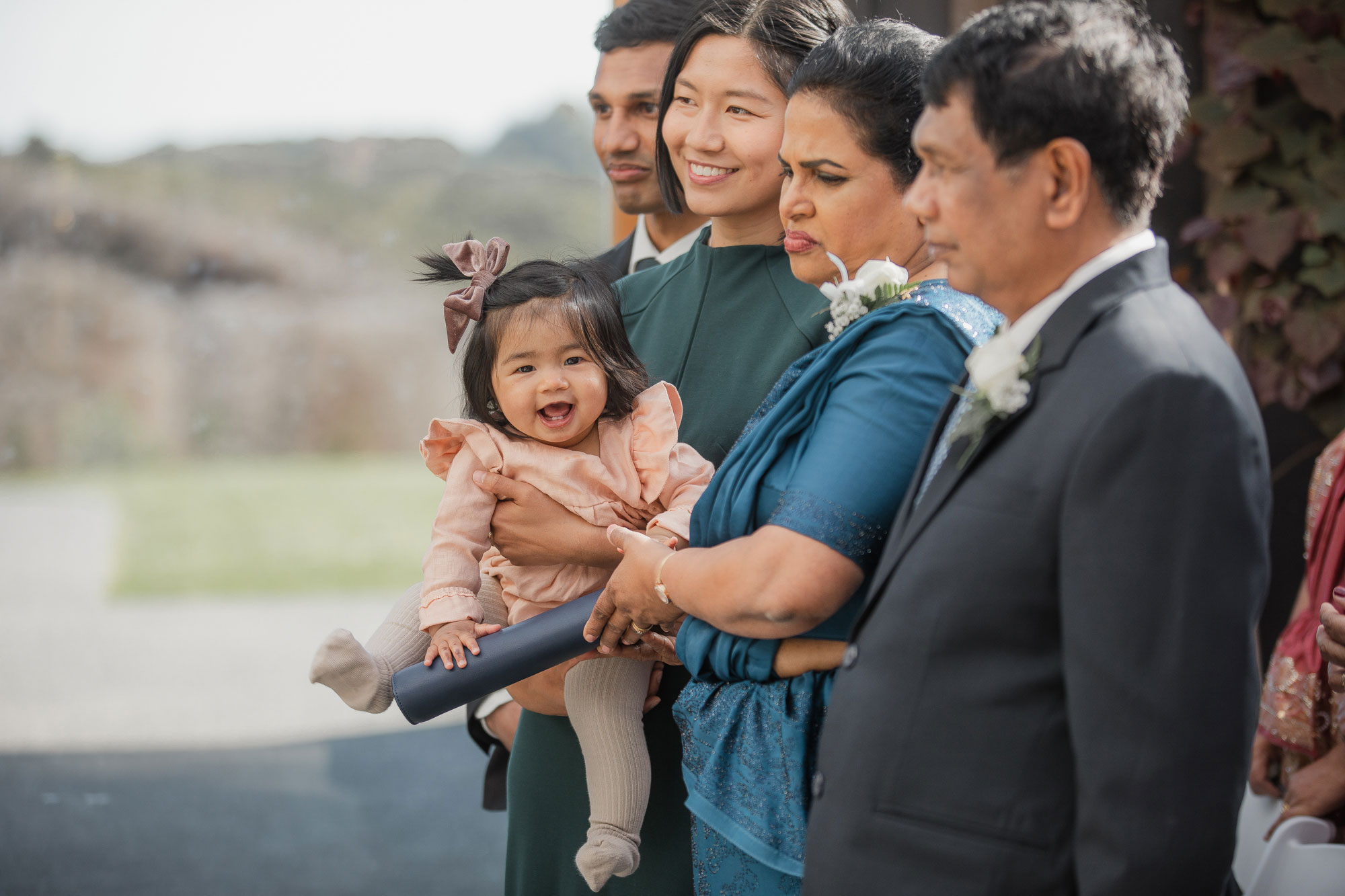 little girl at the wedding ceremony