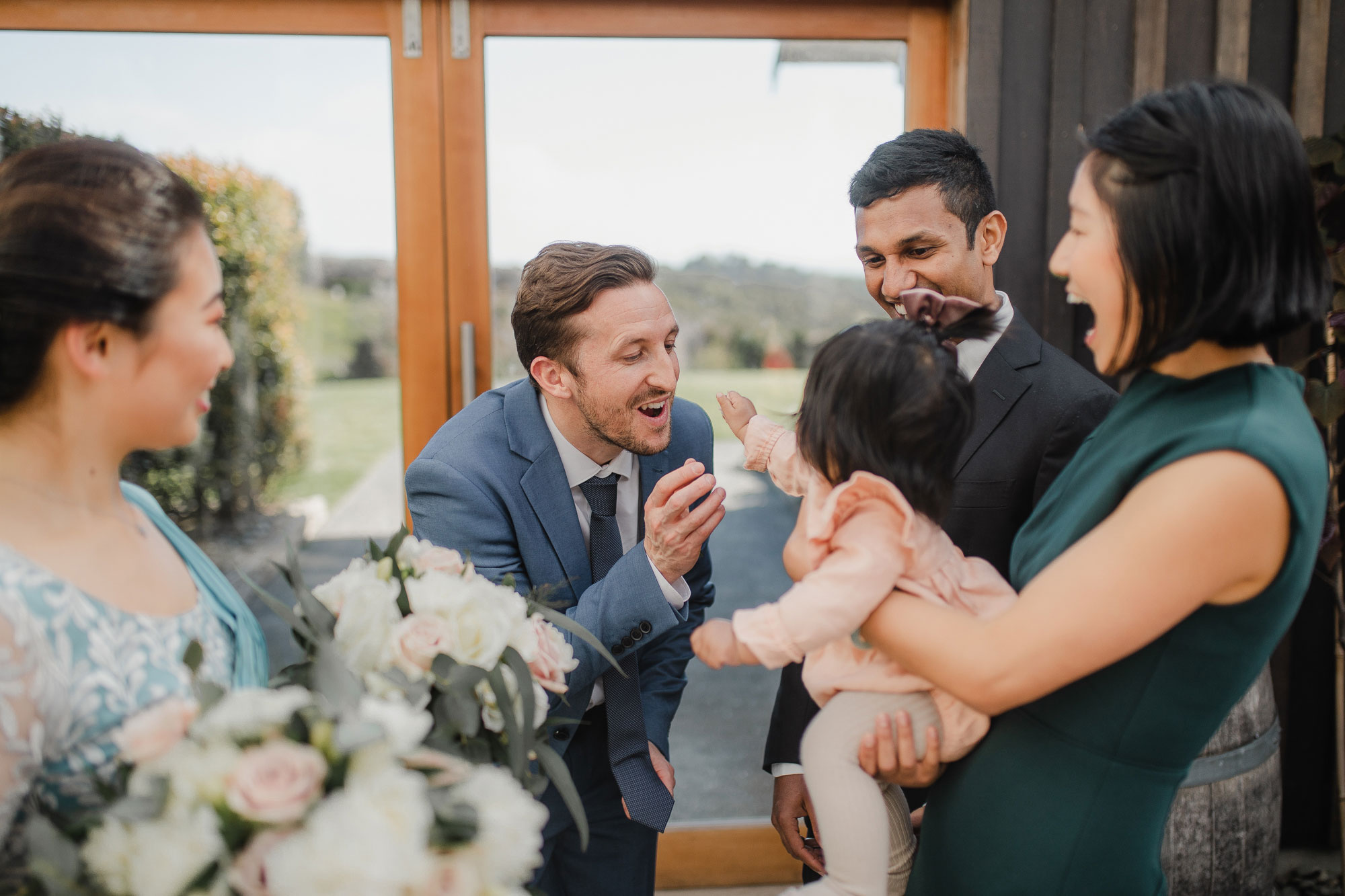 brother of the groom having a good time