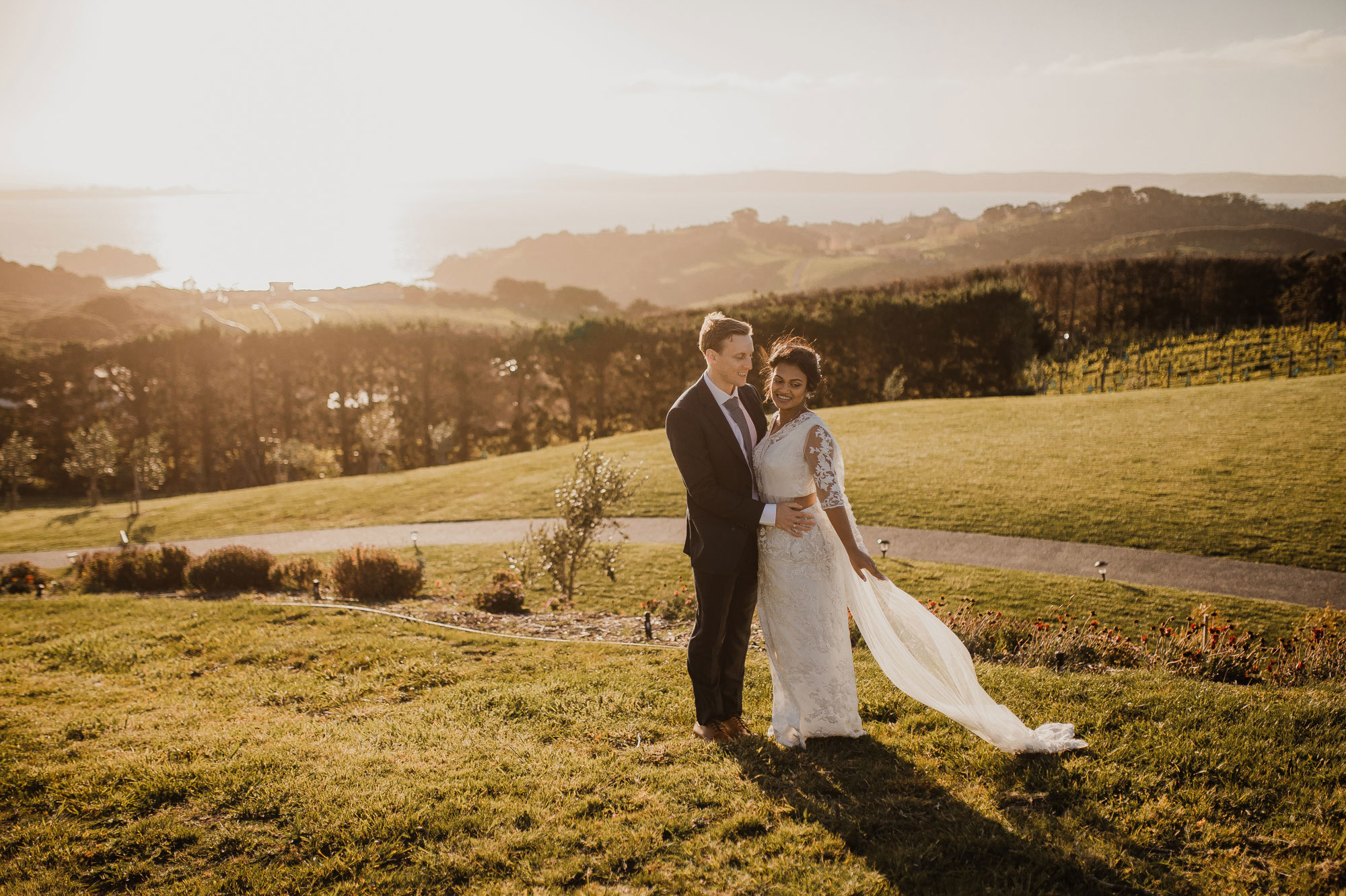 waiheke mudbrick vineyard sunset shoot