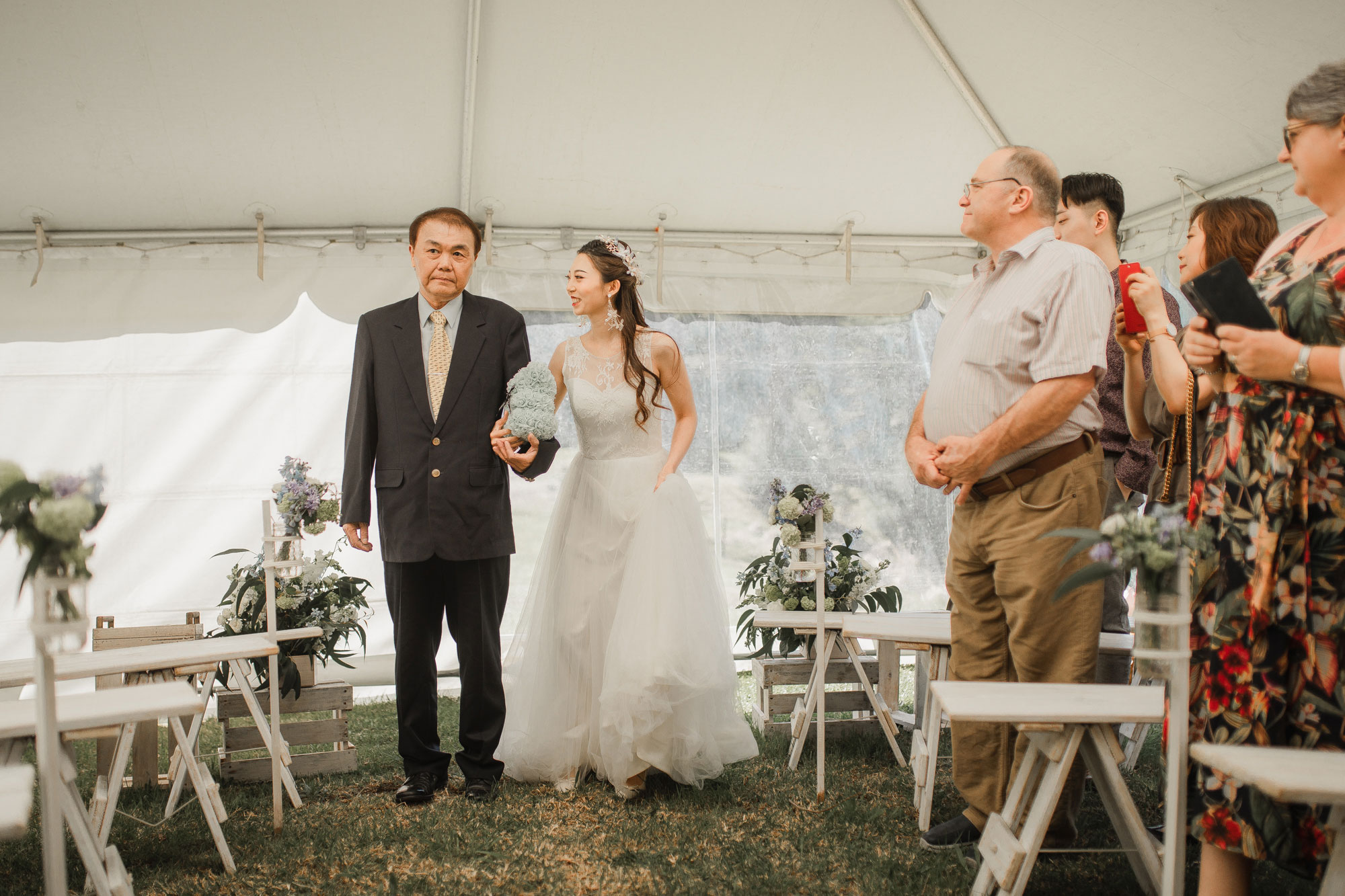 bride walking down the aisle