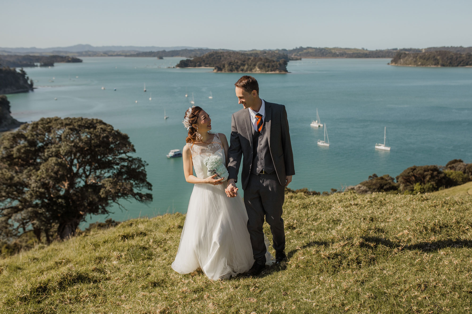 wedding photo by the water