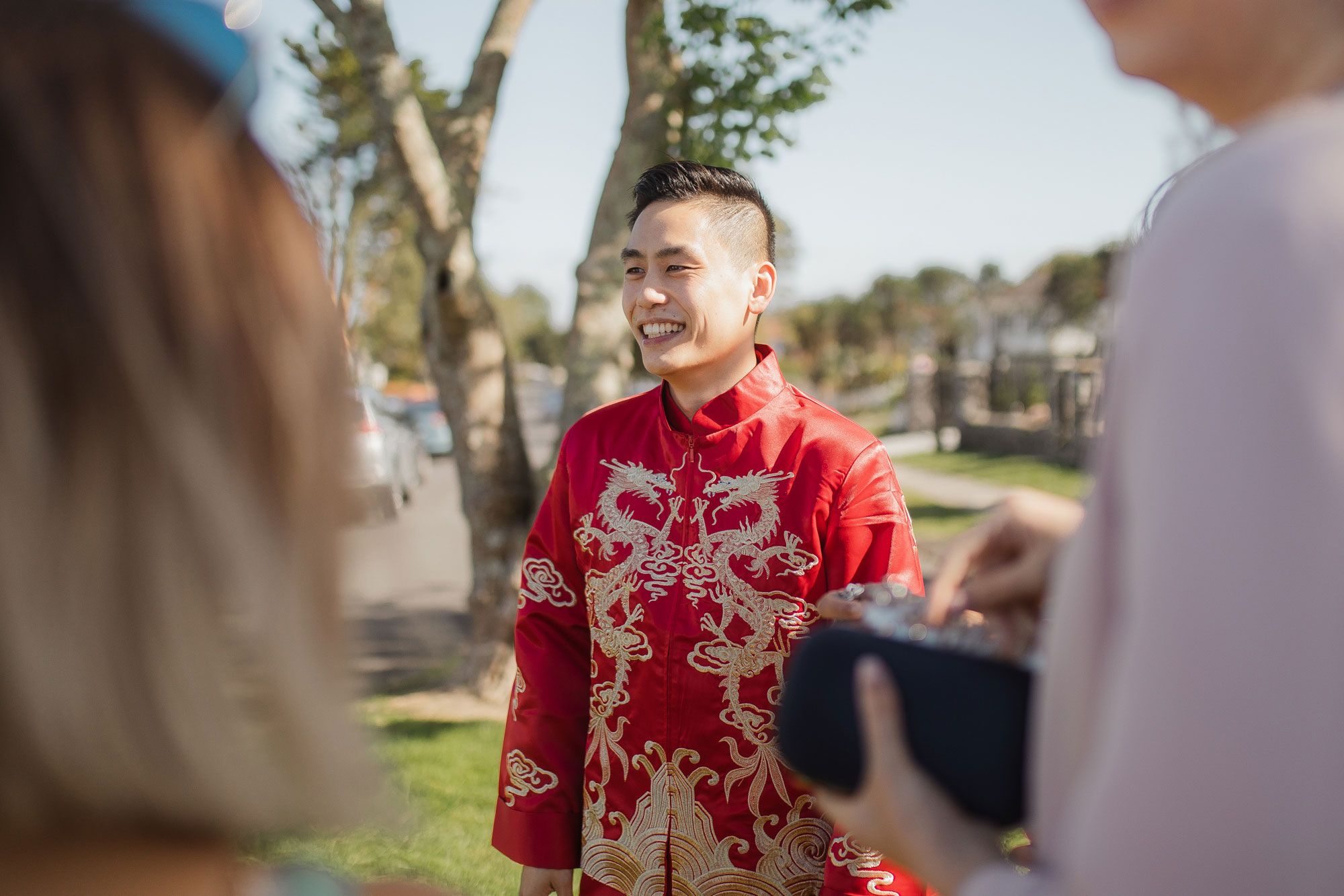 groom having a chat