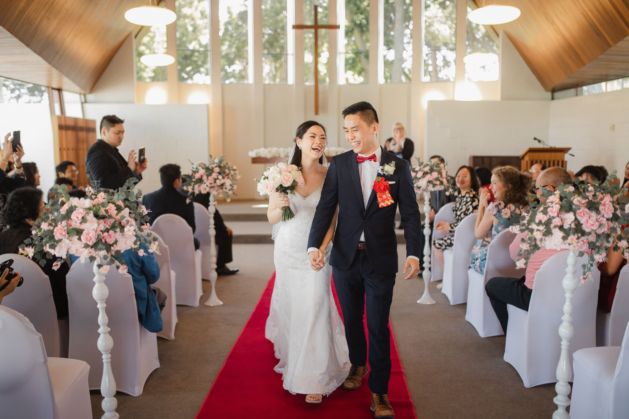 auckland wedding couple recessional