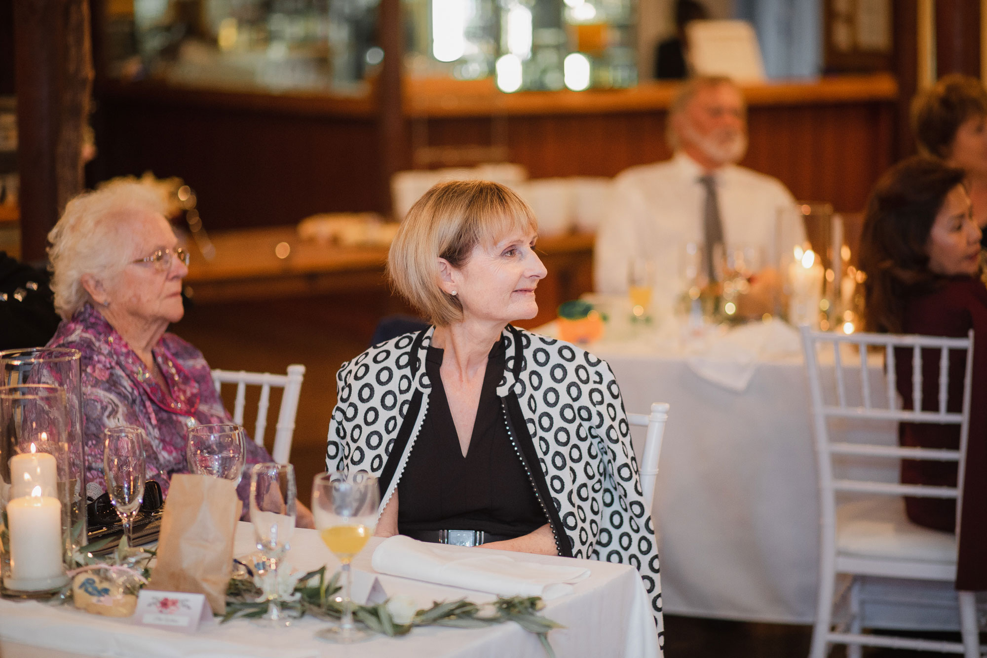 guests at wedding reception