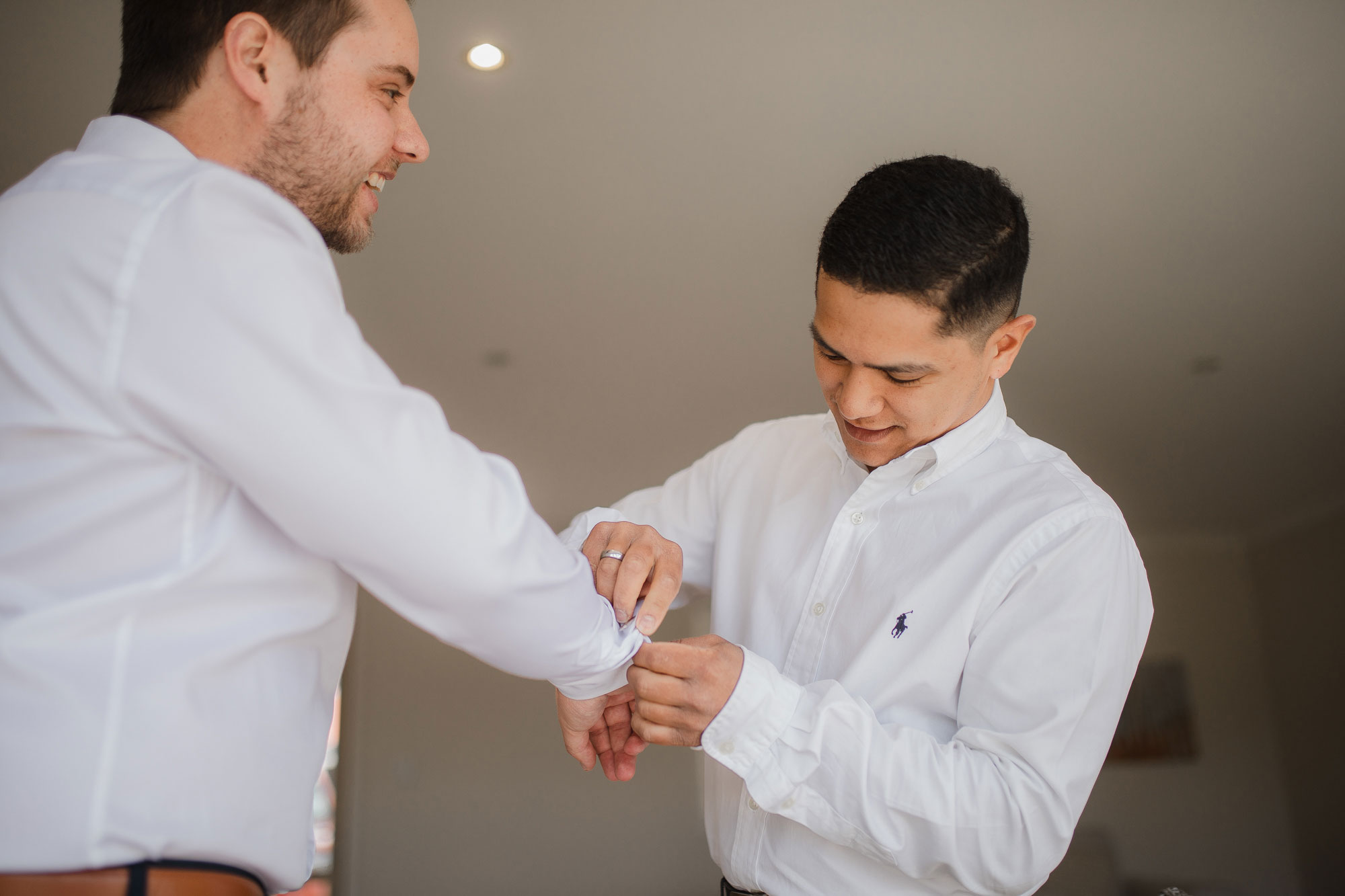 best man getting ready