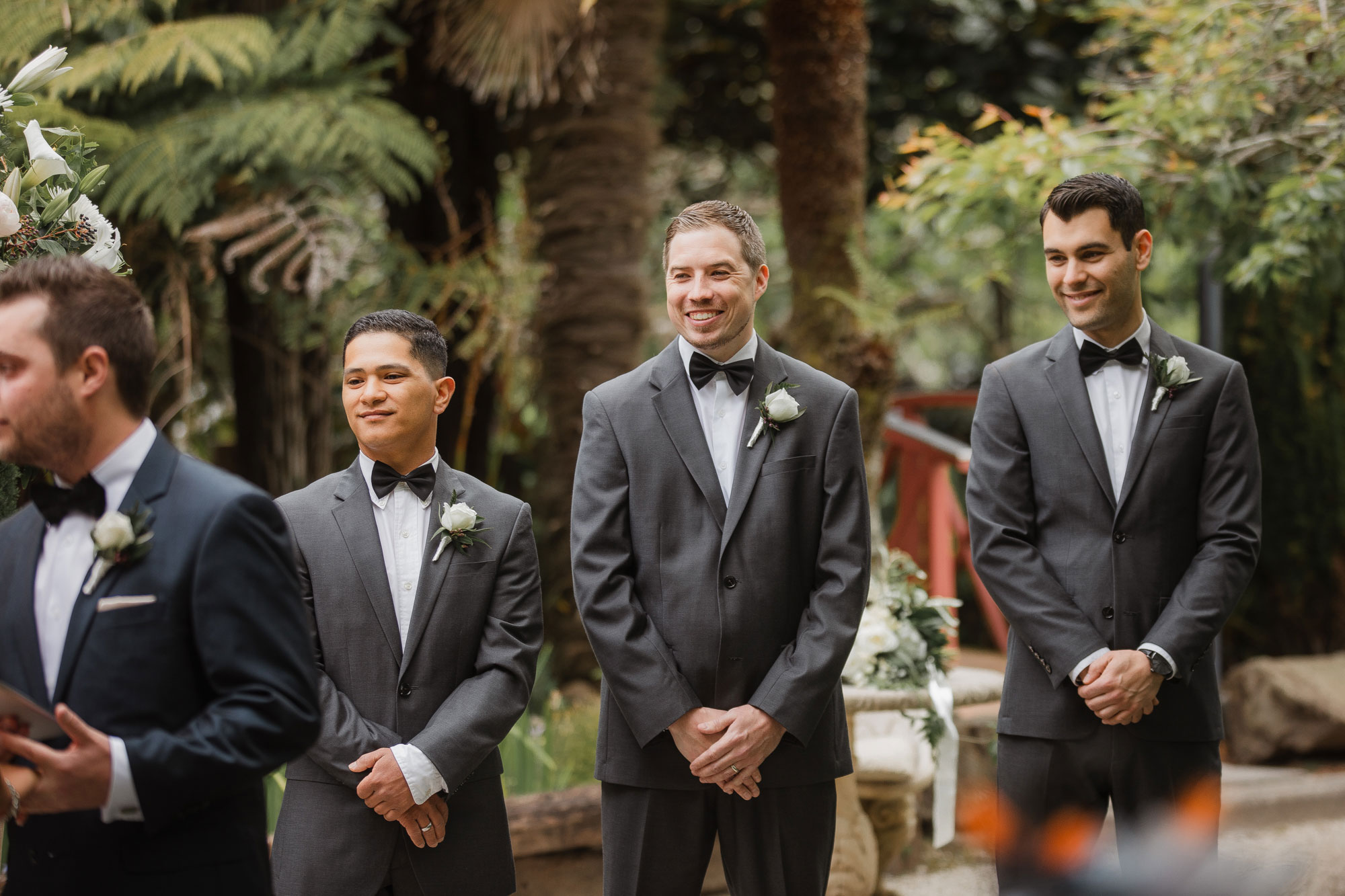 groomsmen laughing