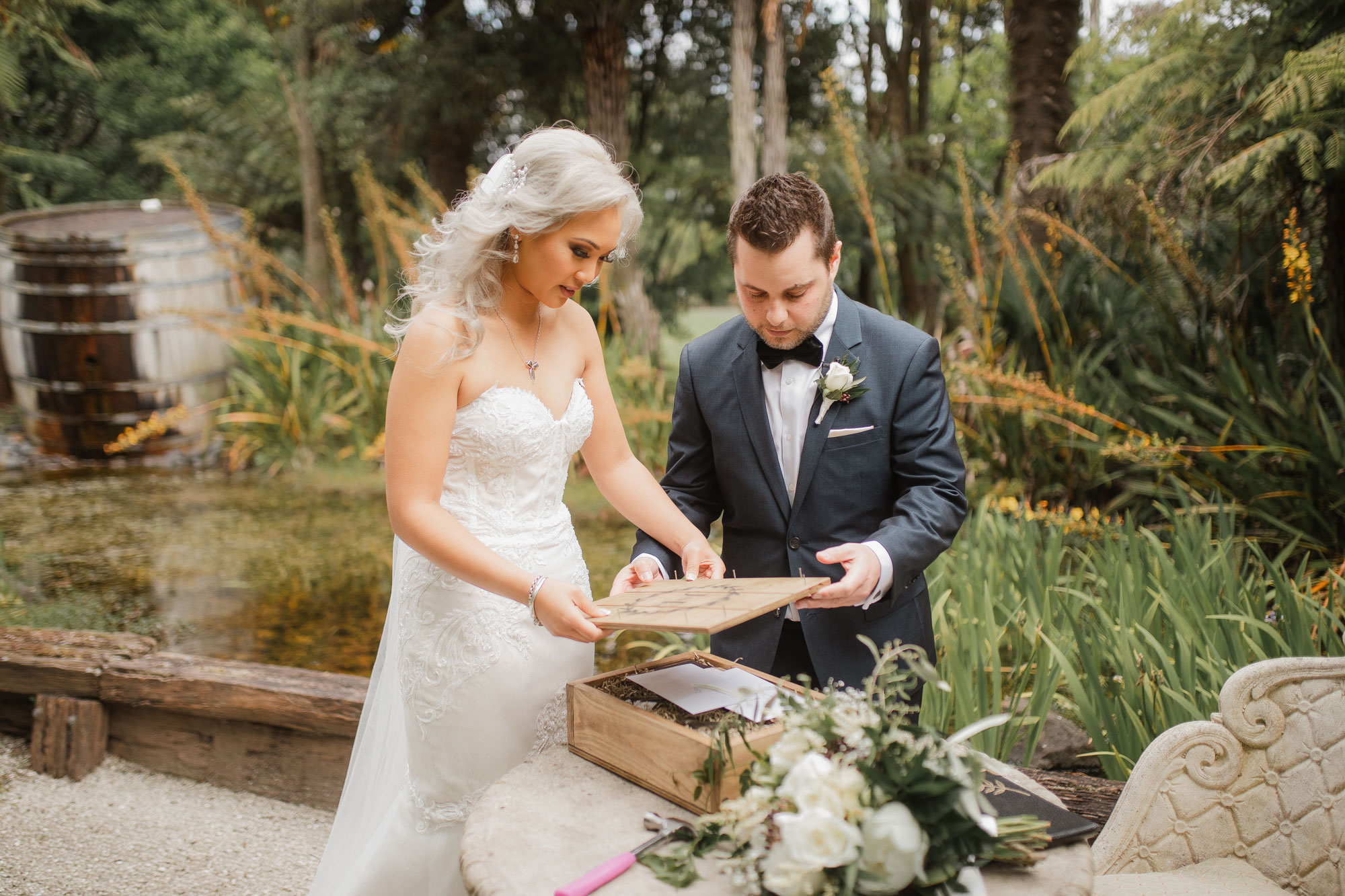 bride and groom wedding time capsule