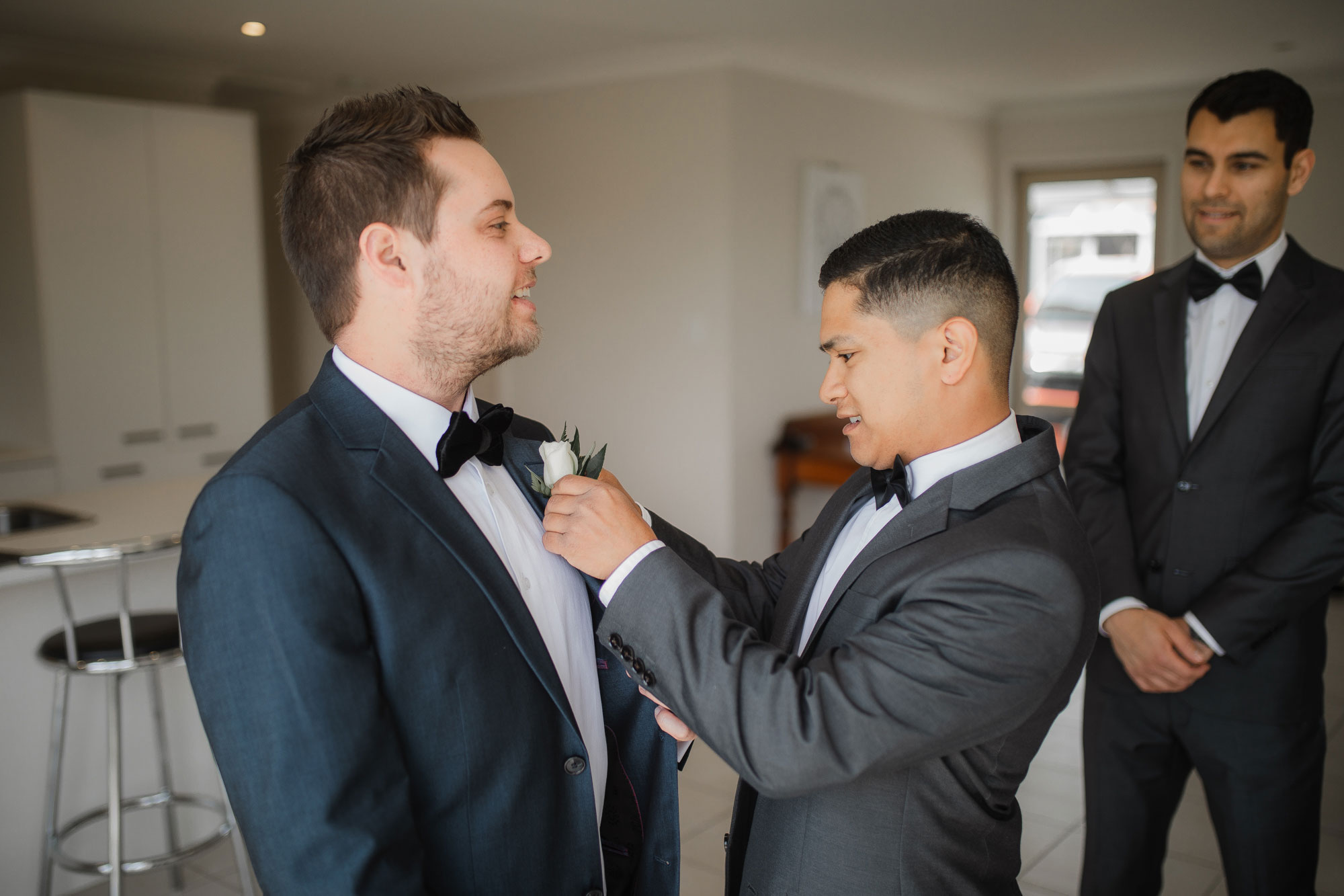 groomsmen getting prepared