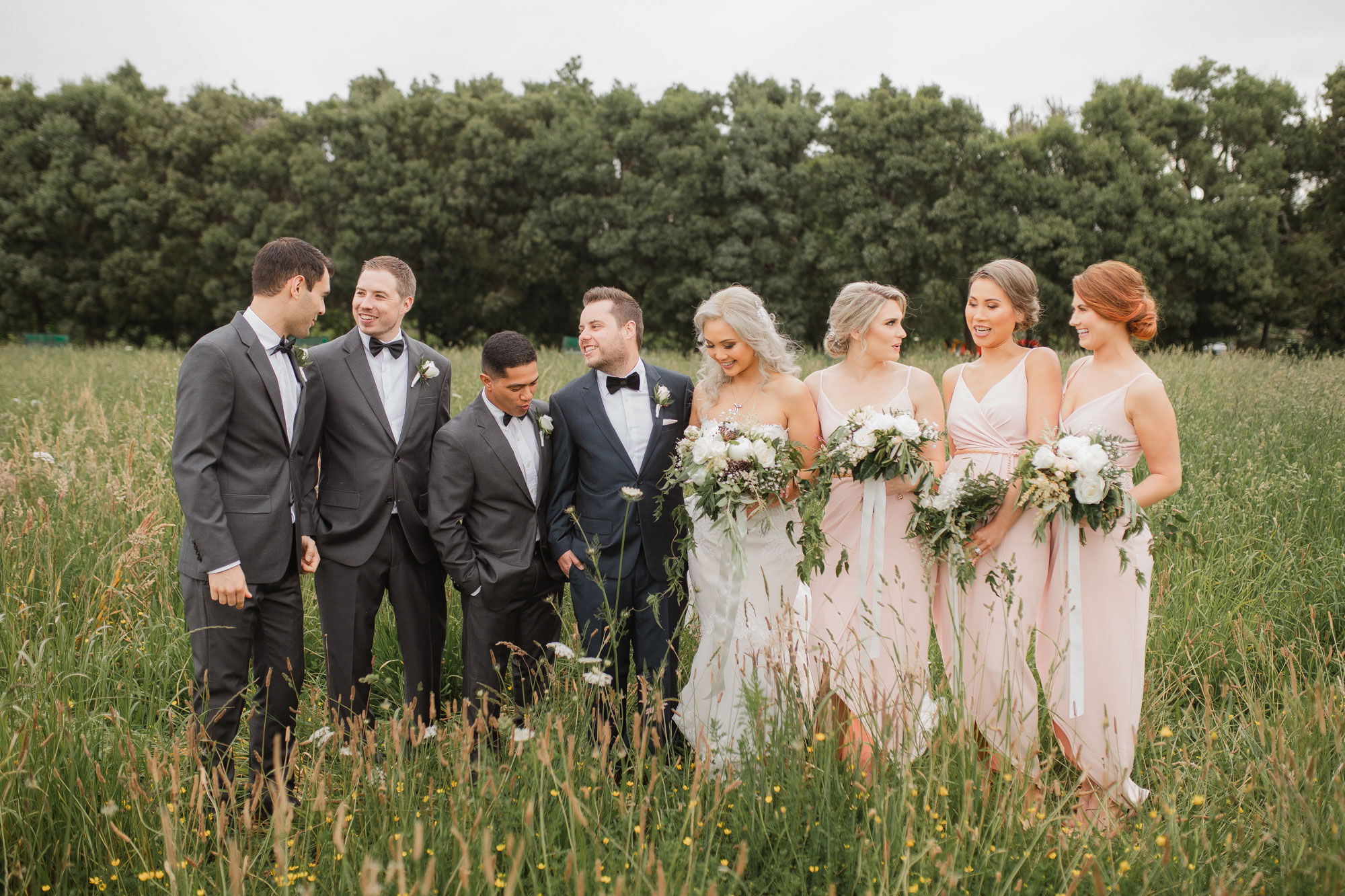 auckland markovina bridal party photo