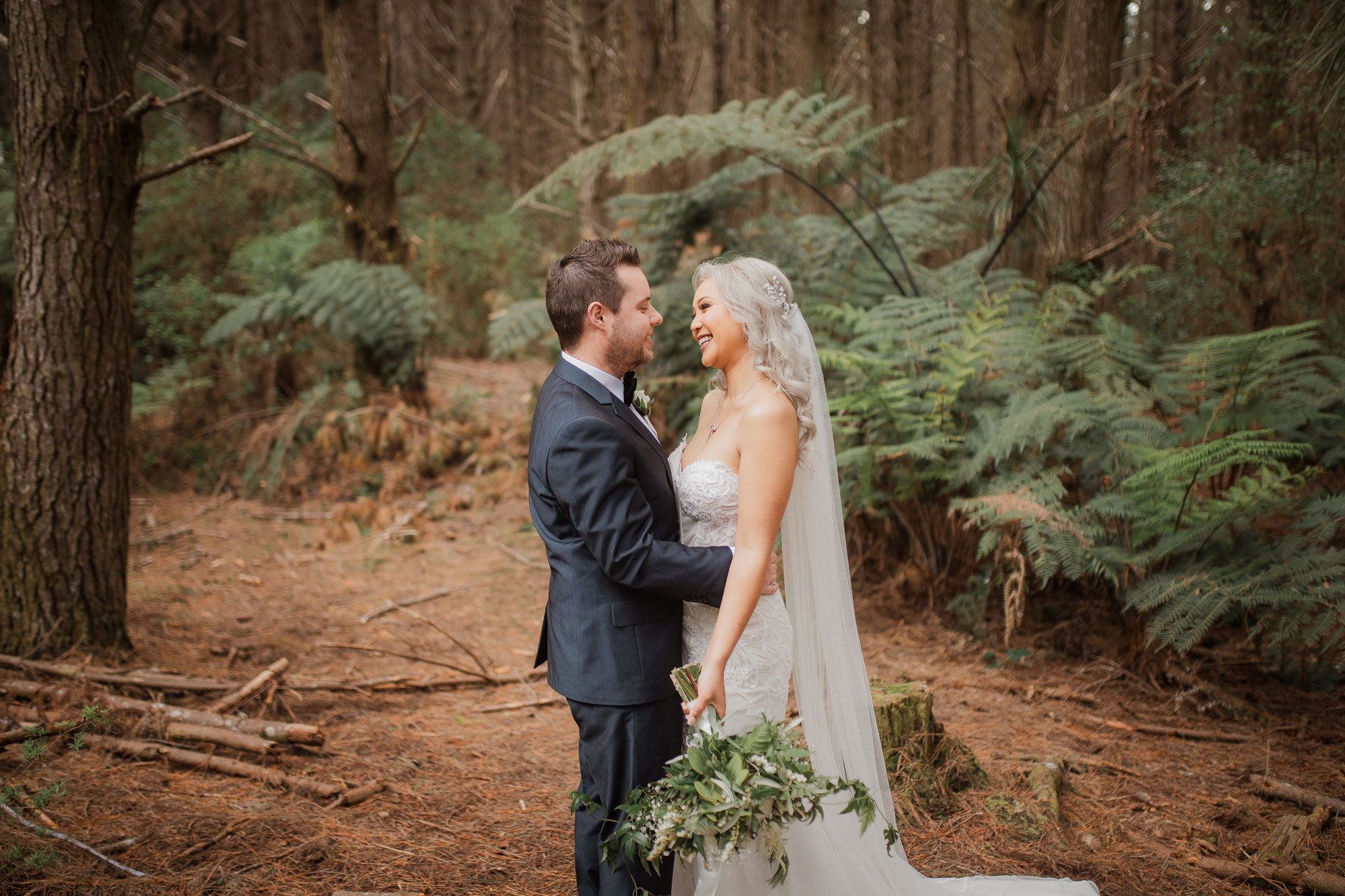 auckland forest wedding shoot