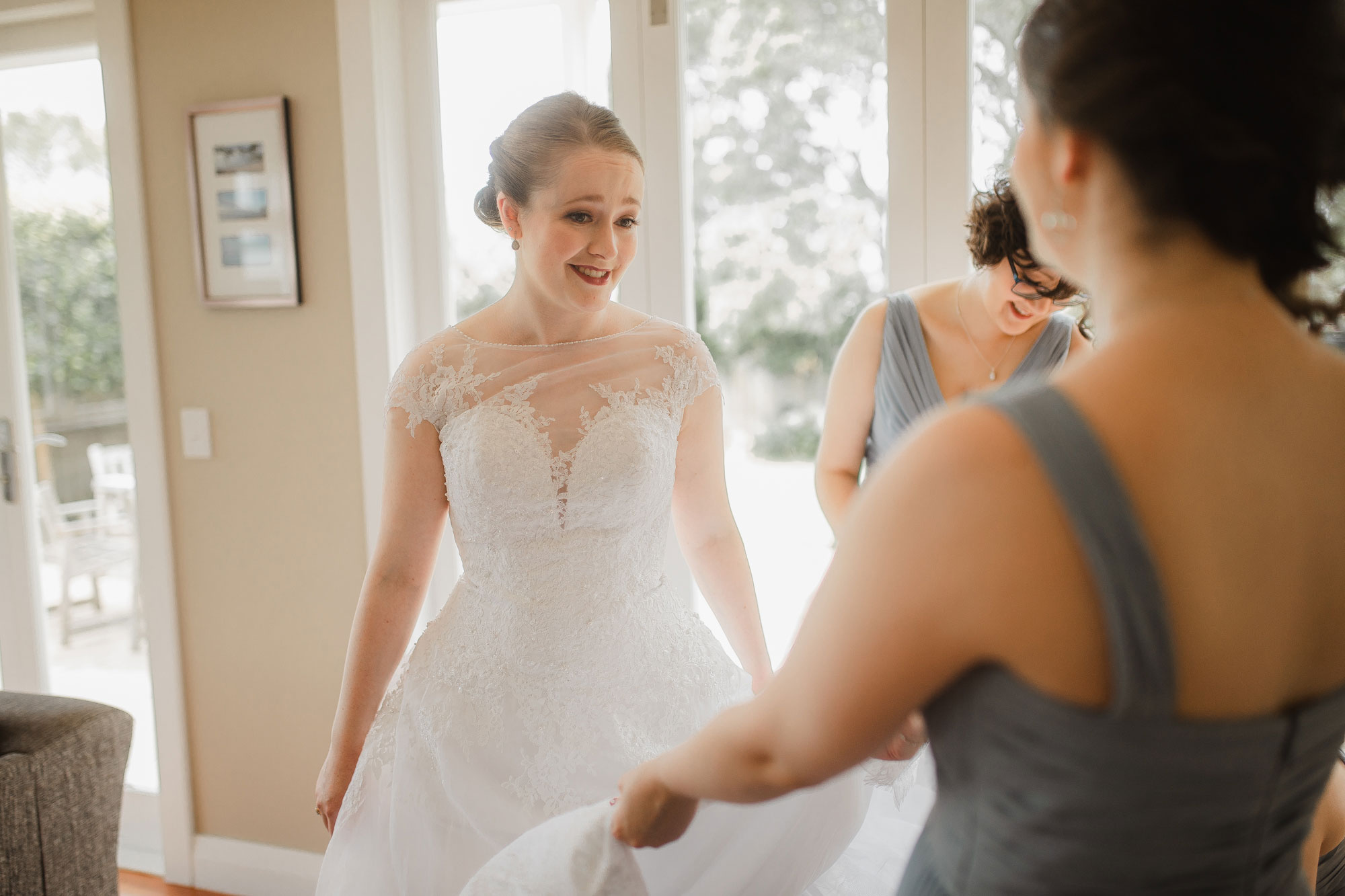 bride and the girls