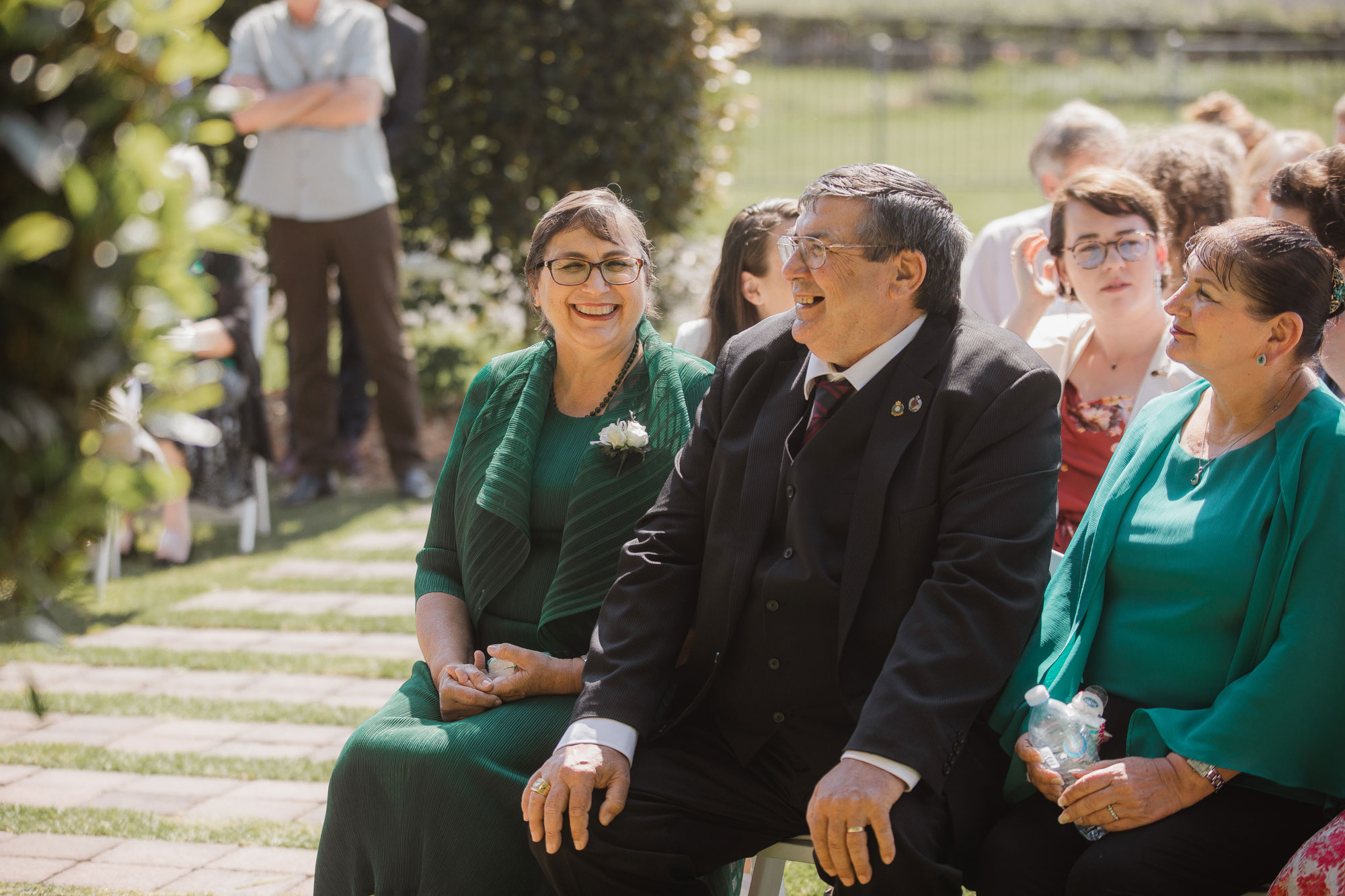 parents of the groom at the ceremony