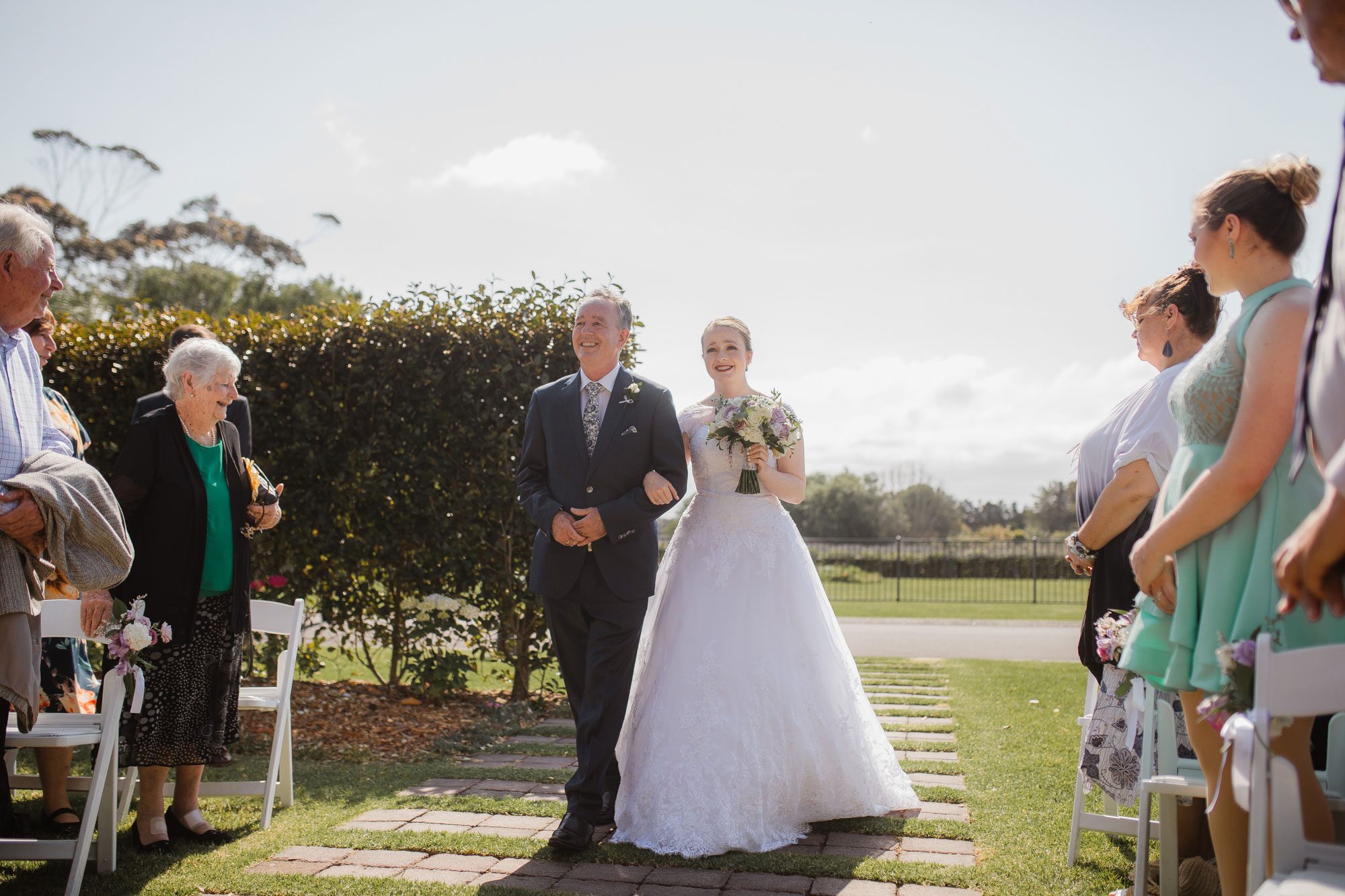 bride walking down the aisle