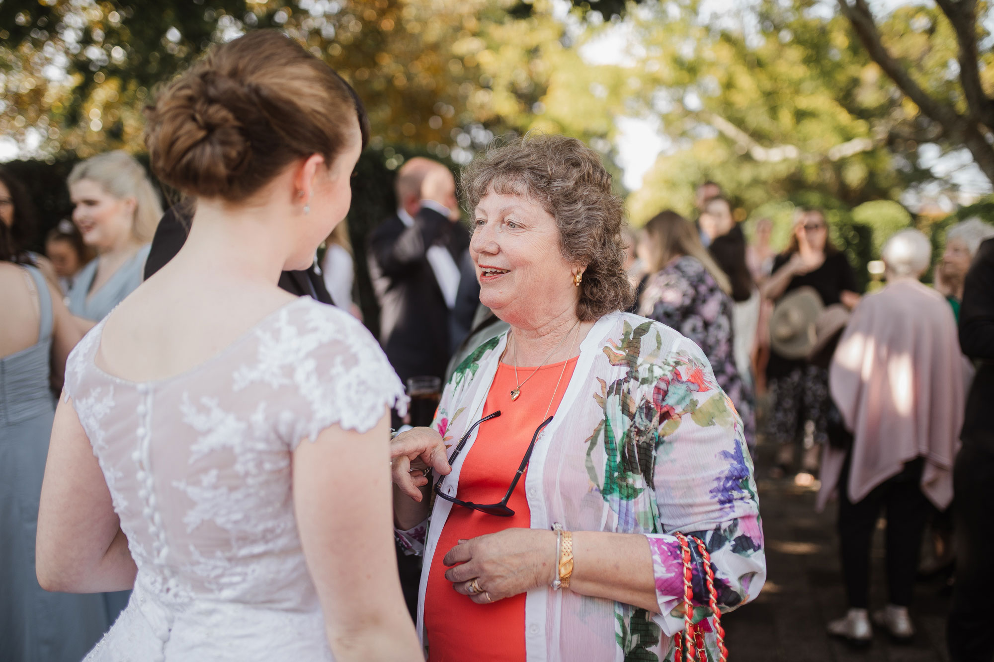 wedding guests at allely estate