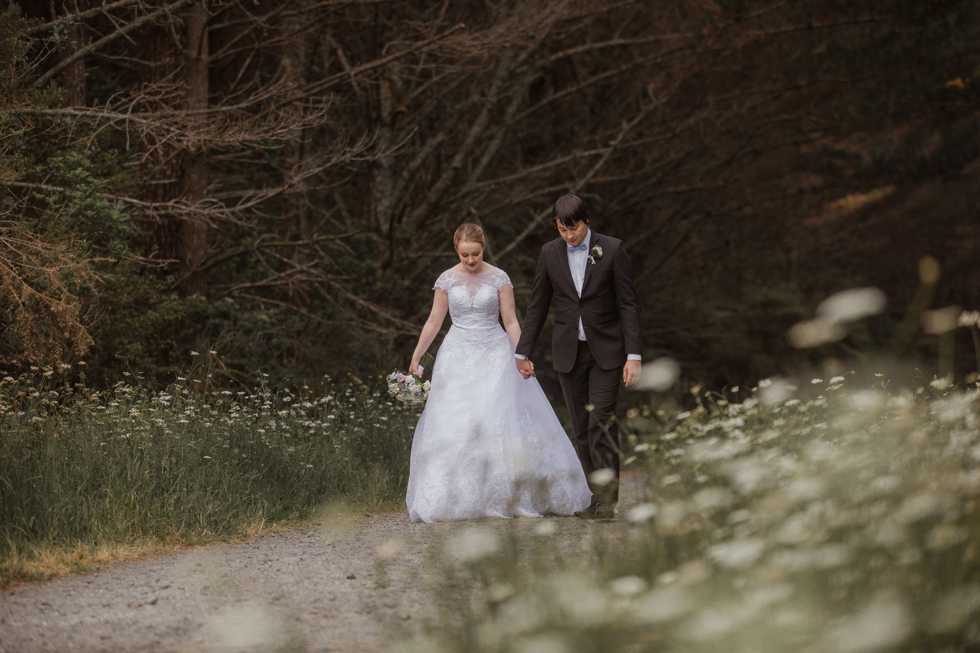 forest wedding shoot