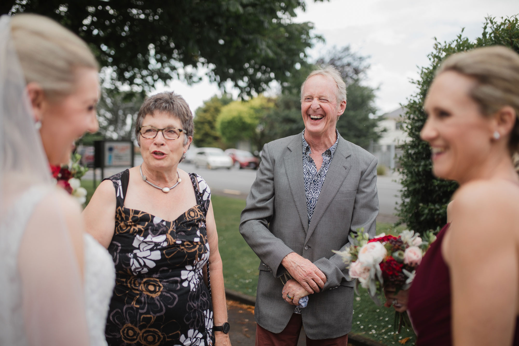 wedding guests happy