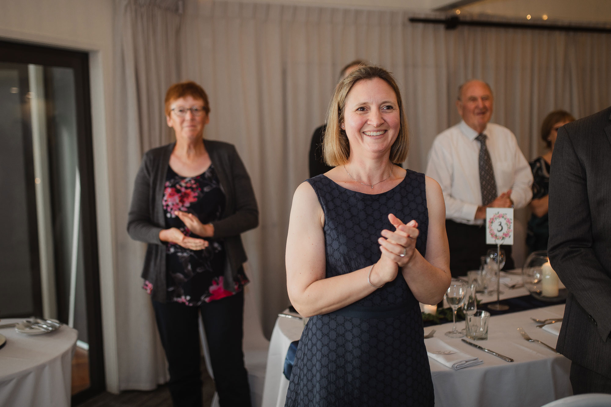 wedding guests at the reception