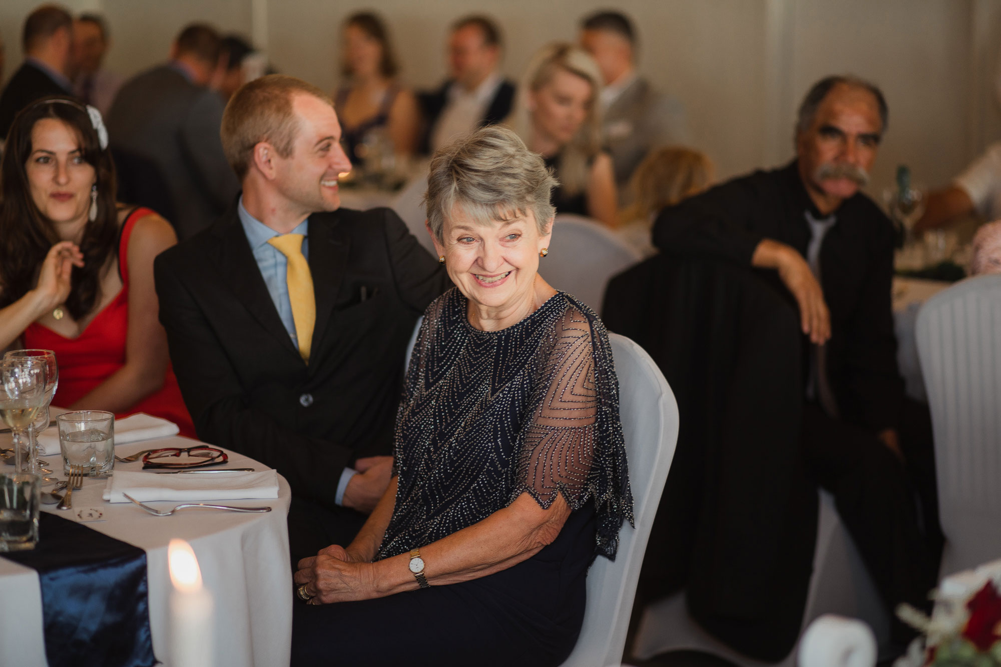 mother of the bride smiling