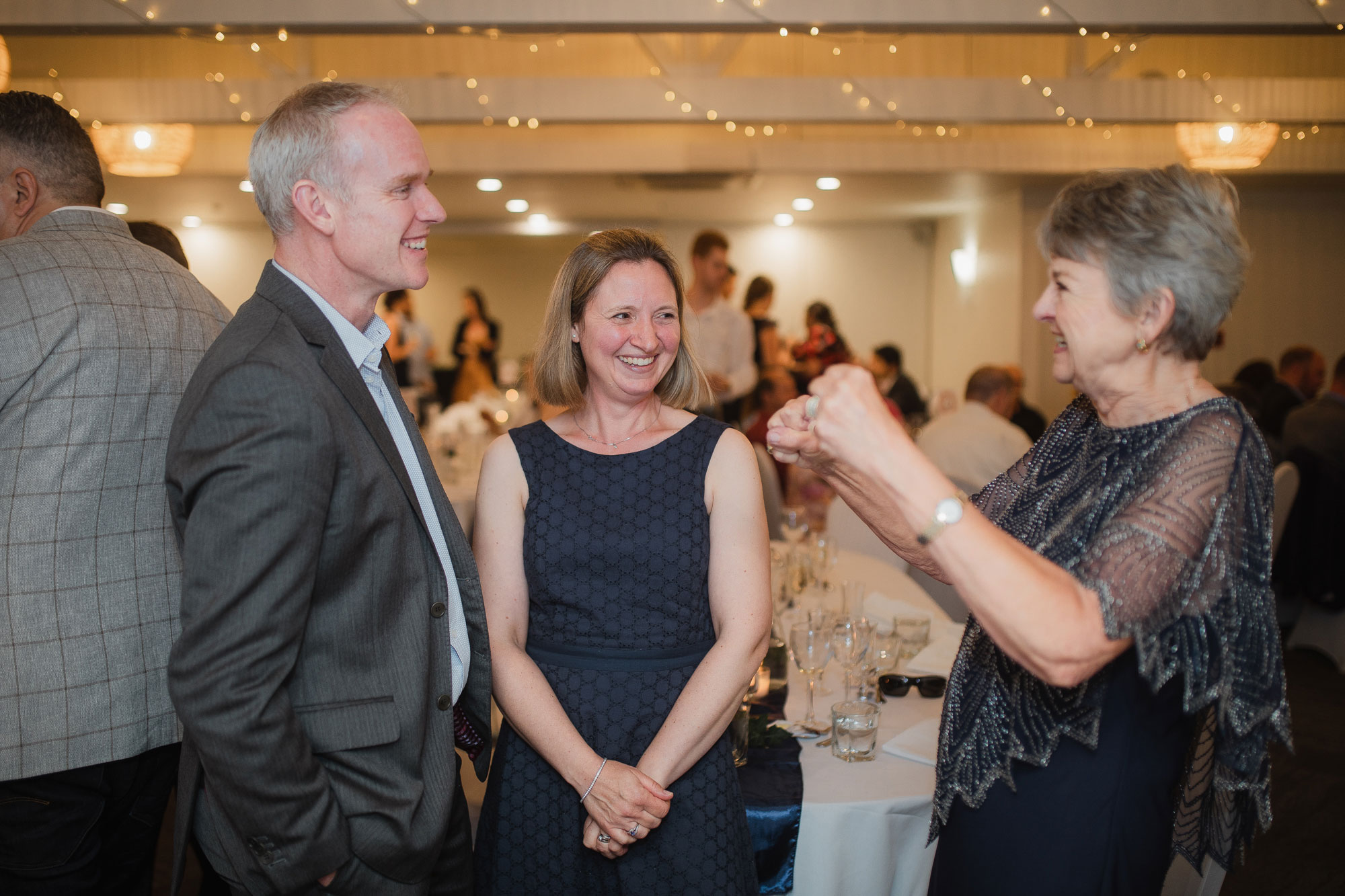wedding guests at the reception